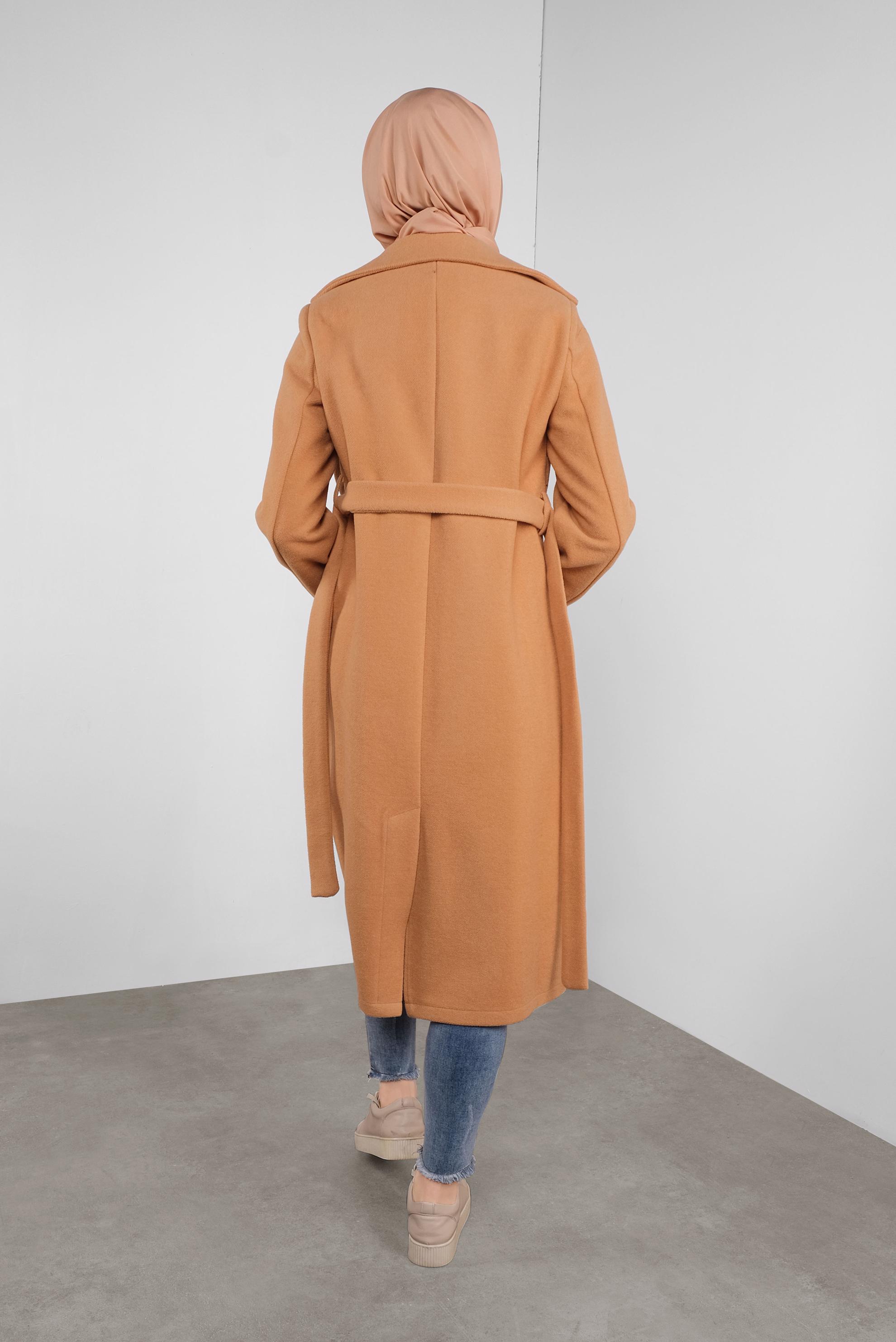 Tesettür giyim KAHVE DÜĞMELİ GİY ÇIK 41250