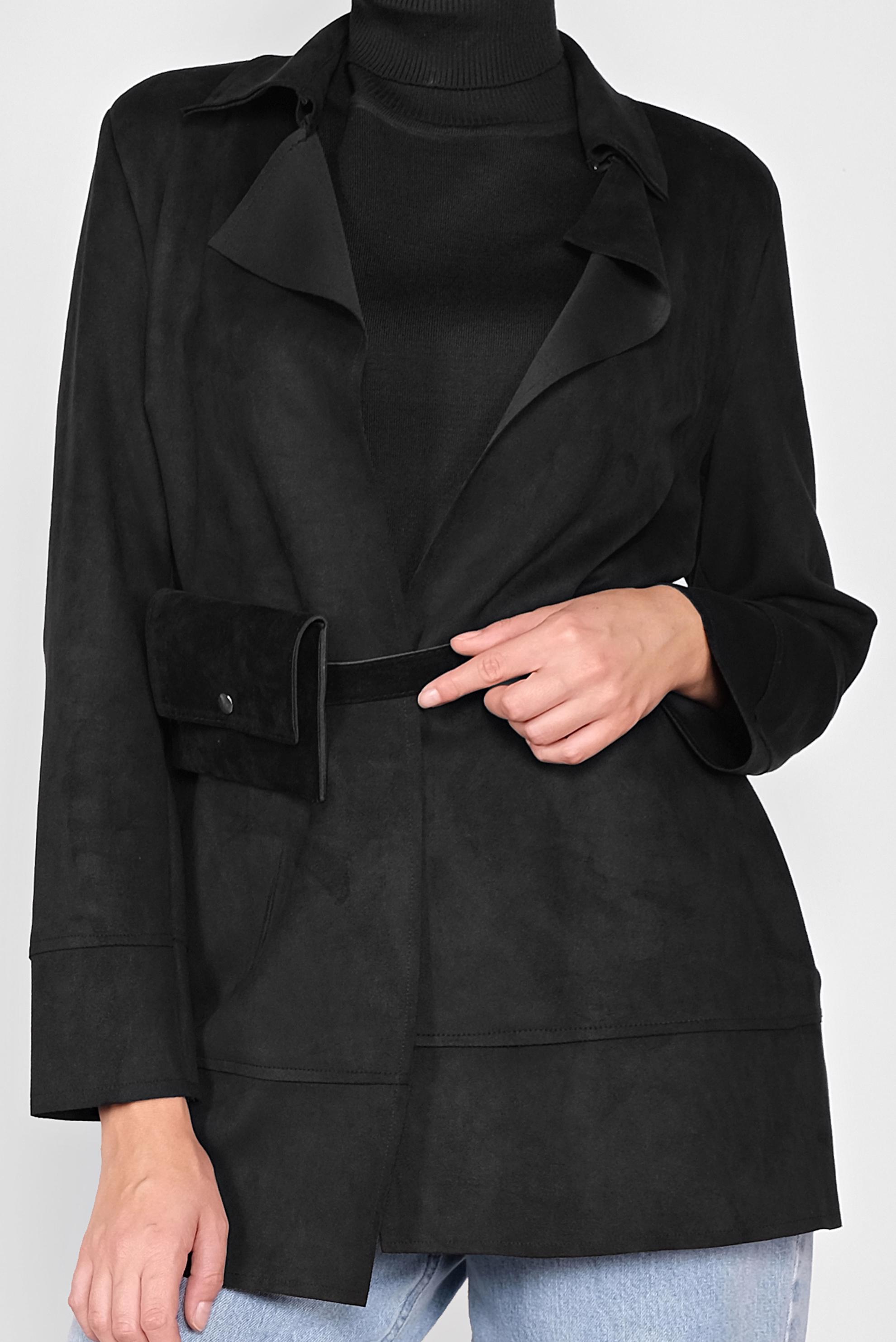 Tesettür giyim SİYAH SÜET CEKET 41261 