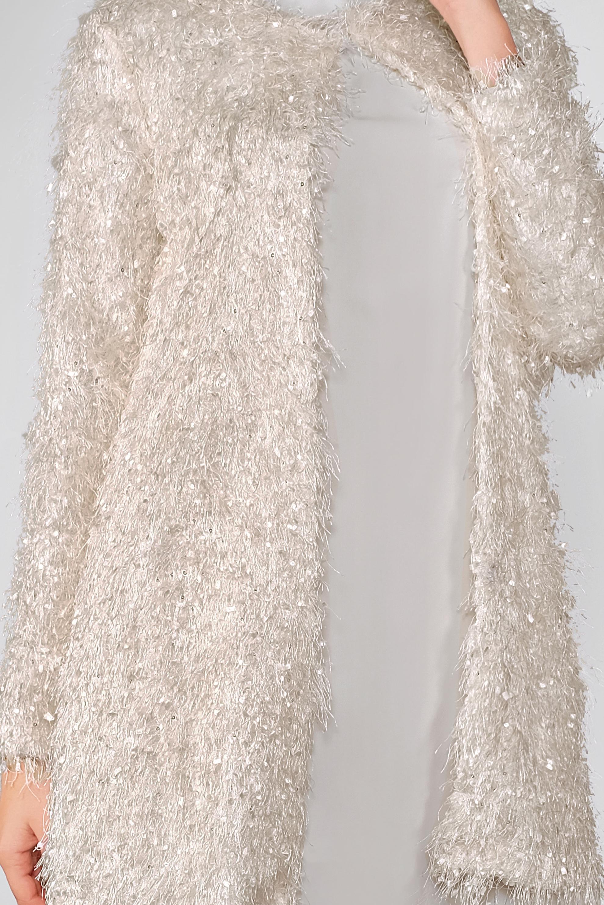 Tesettür giyim BEYAZ SAÇAKLI CEKET 41299 