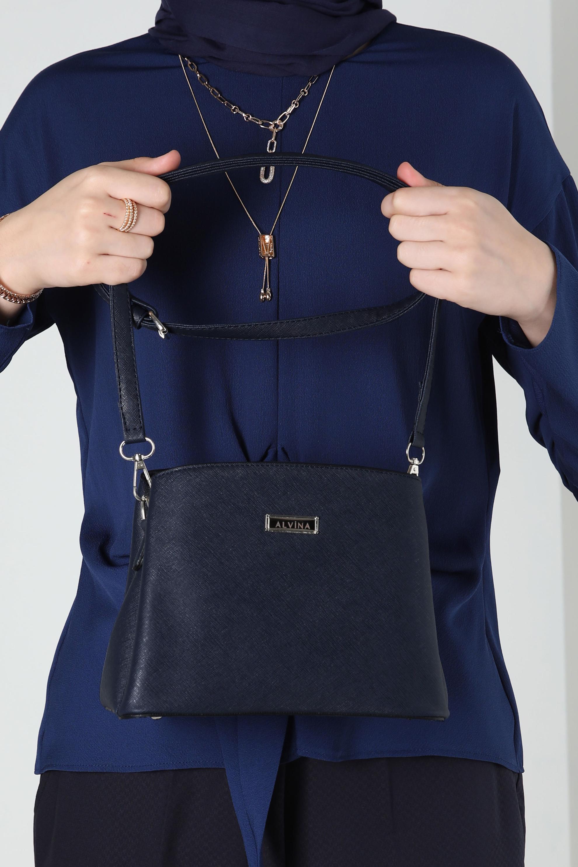 Tesettür giyim LACİVERT ALVİNA ÇANTA 1851 