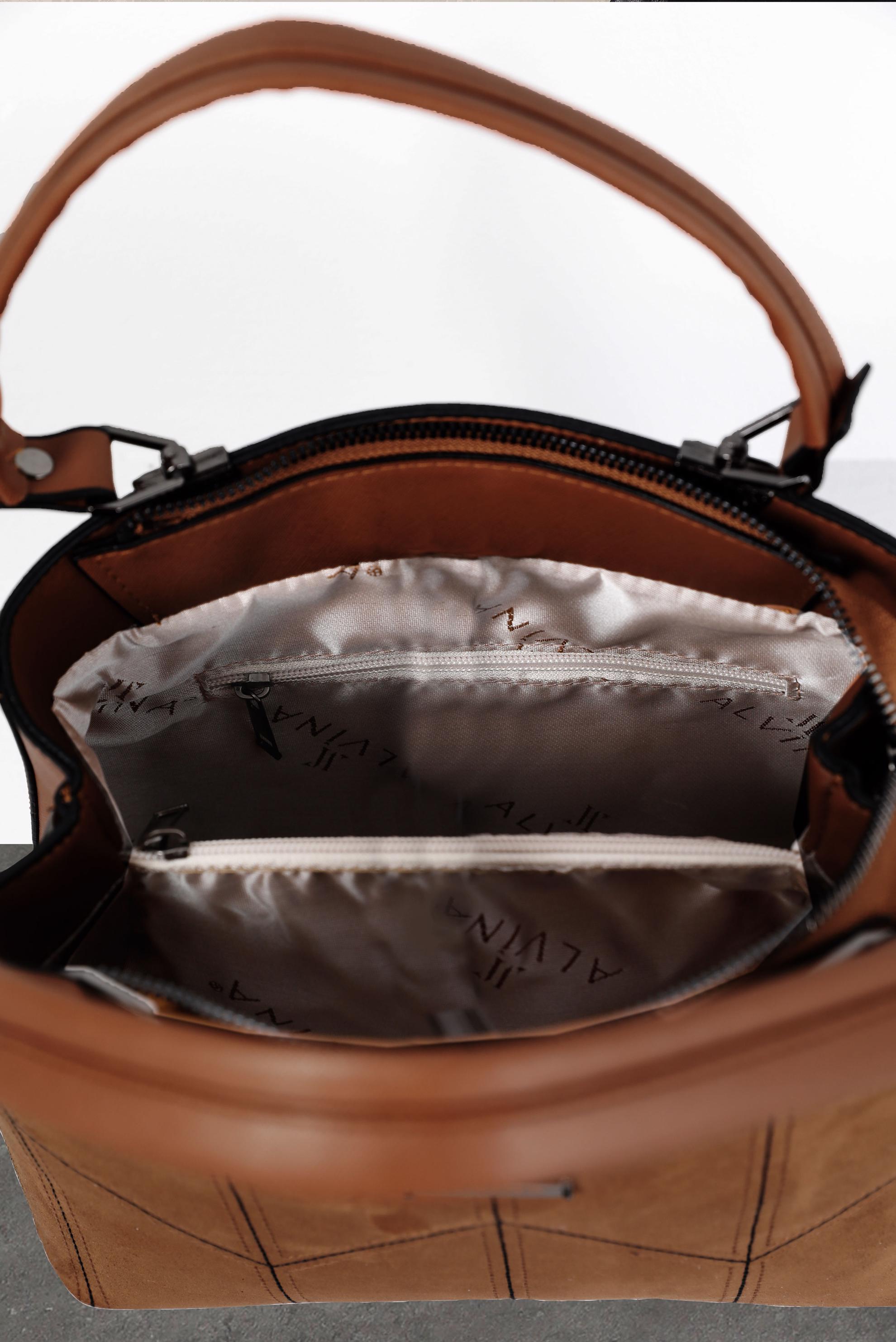 Tesettür giyim TABA ALVİNA ÇANTA 1856 