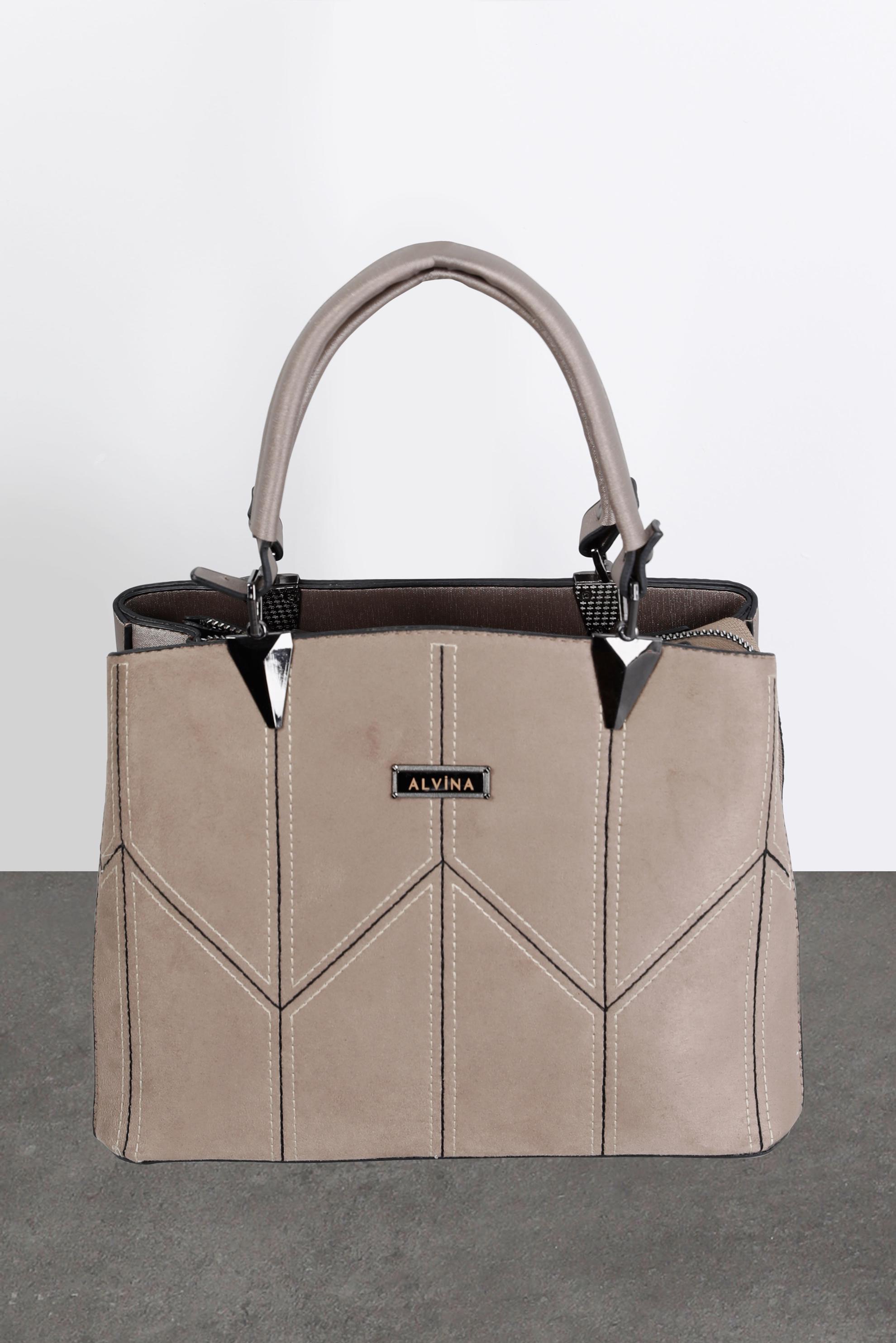 Tesettür giyim VİZON ALVİNA ÇANTA 1856 