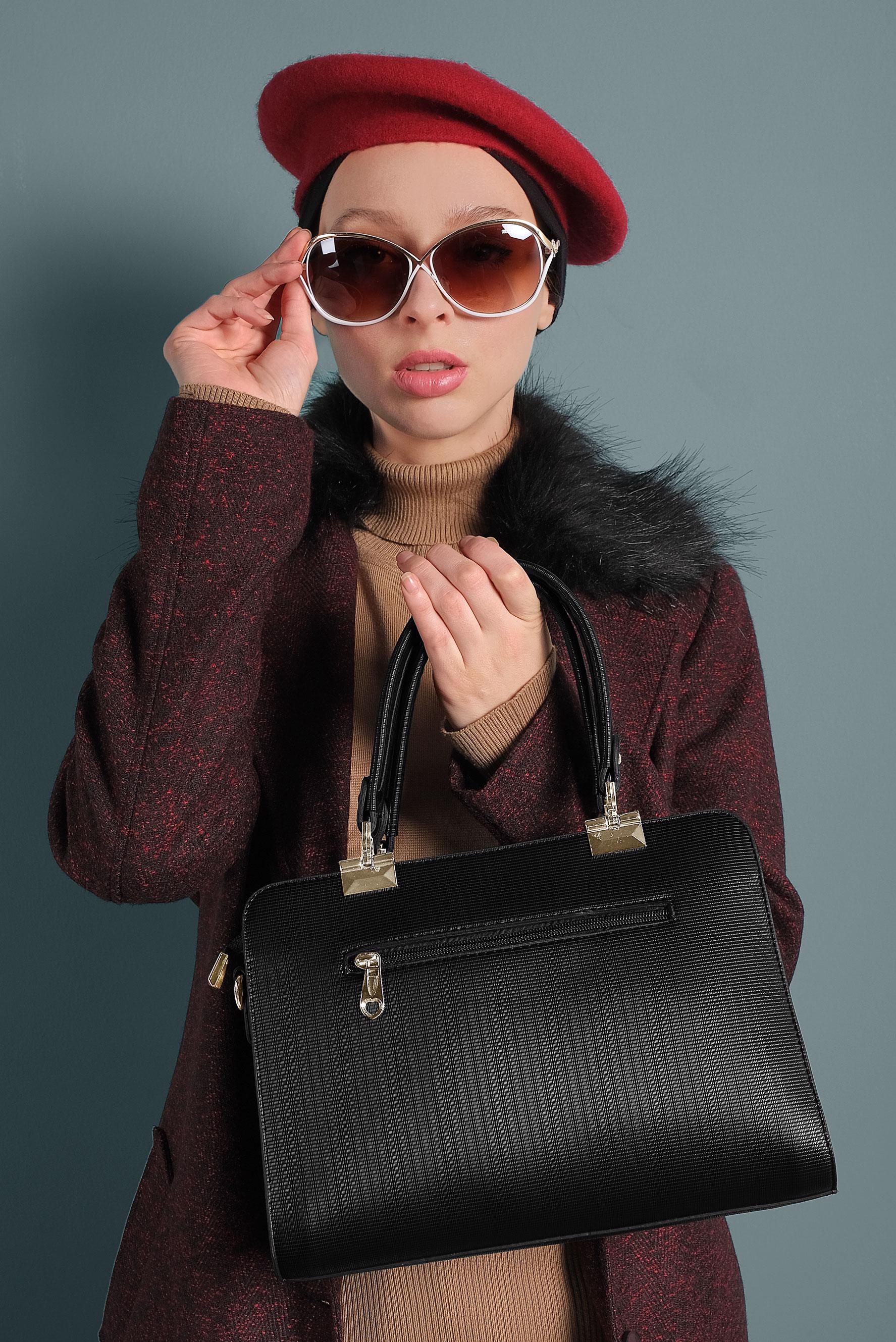 Tesettür giyim SİYAH ALVİNA ÇANTA 7030