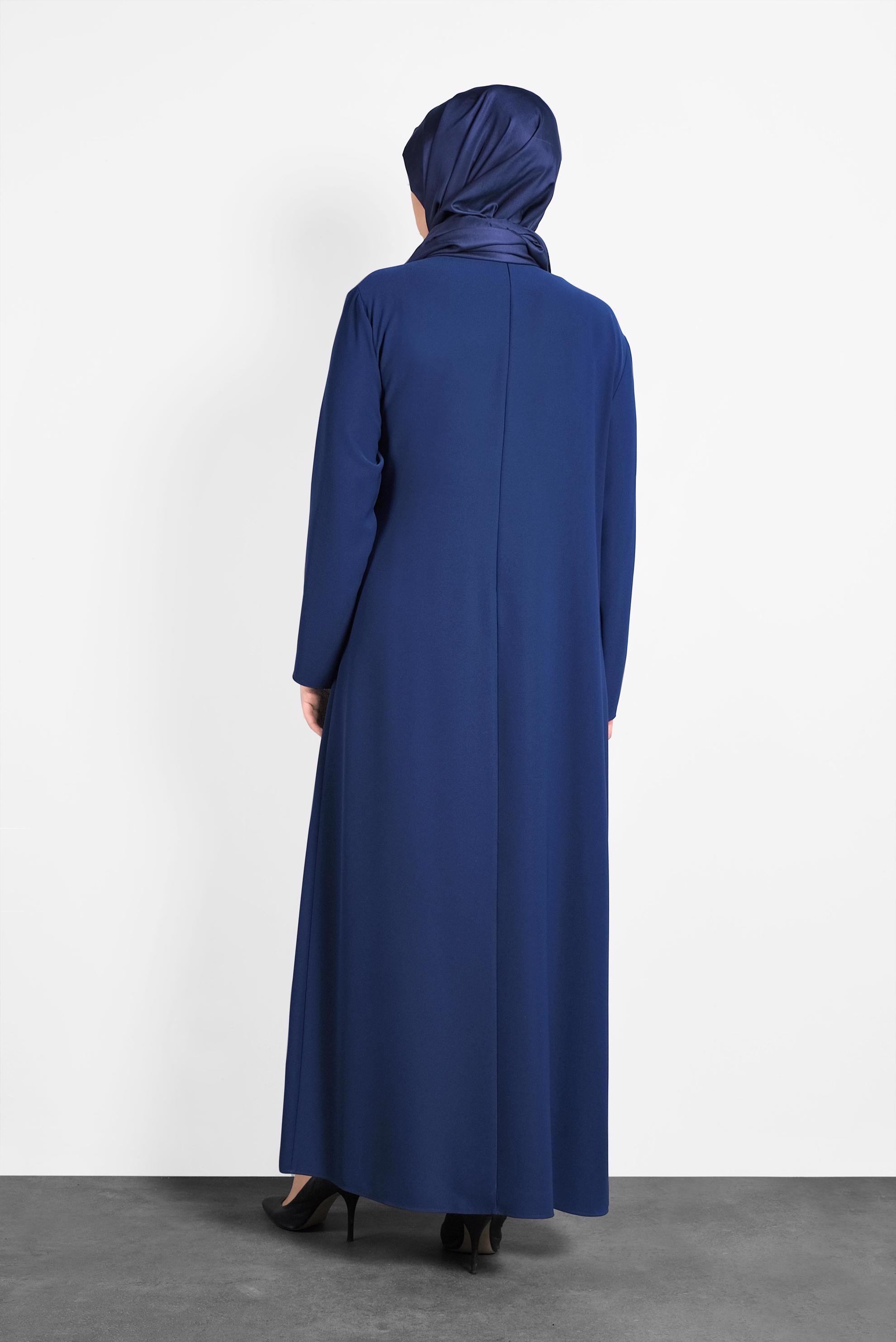 Vêtements hijab BLEU MARINE ROBE EN CRÊPE 20020