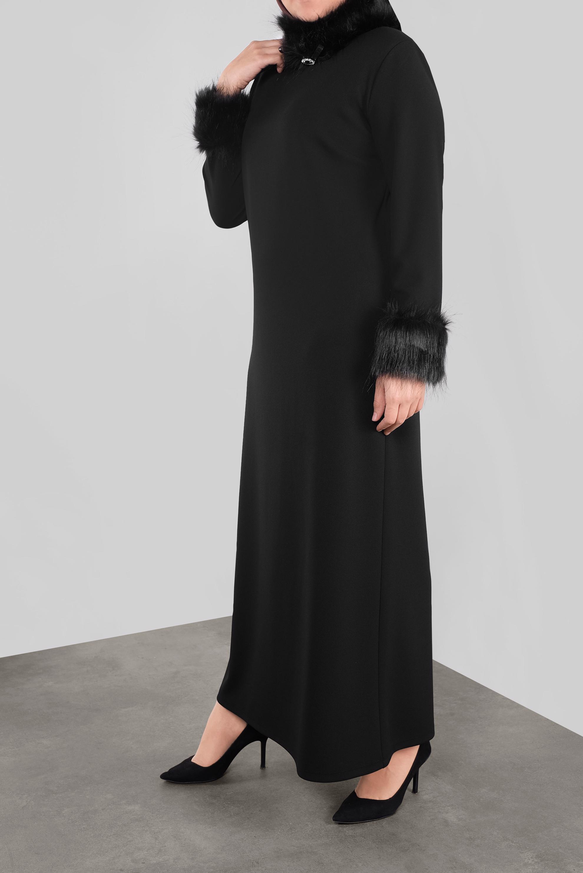 Vêtements hijab NOIR 20111 WENİCE ELBİSE 44/48 TEK42