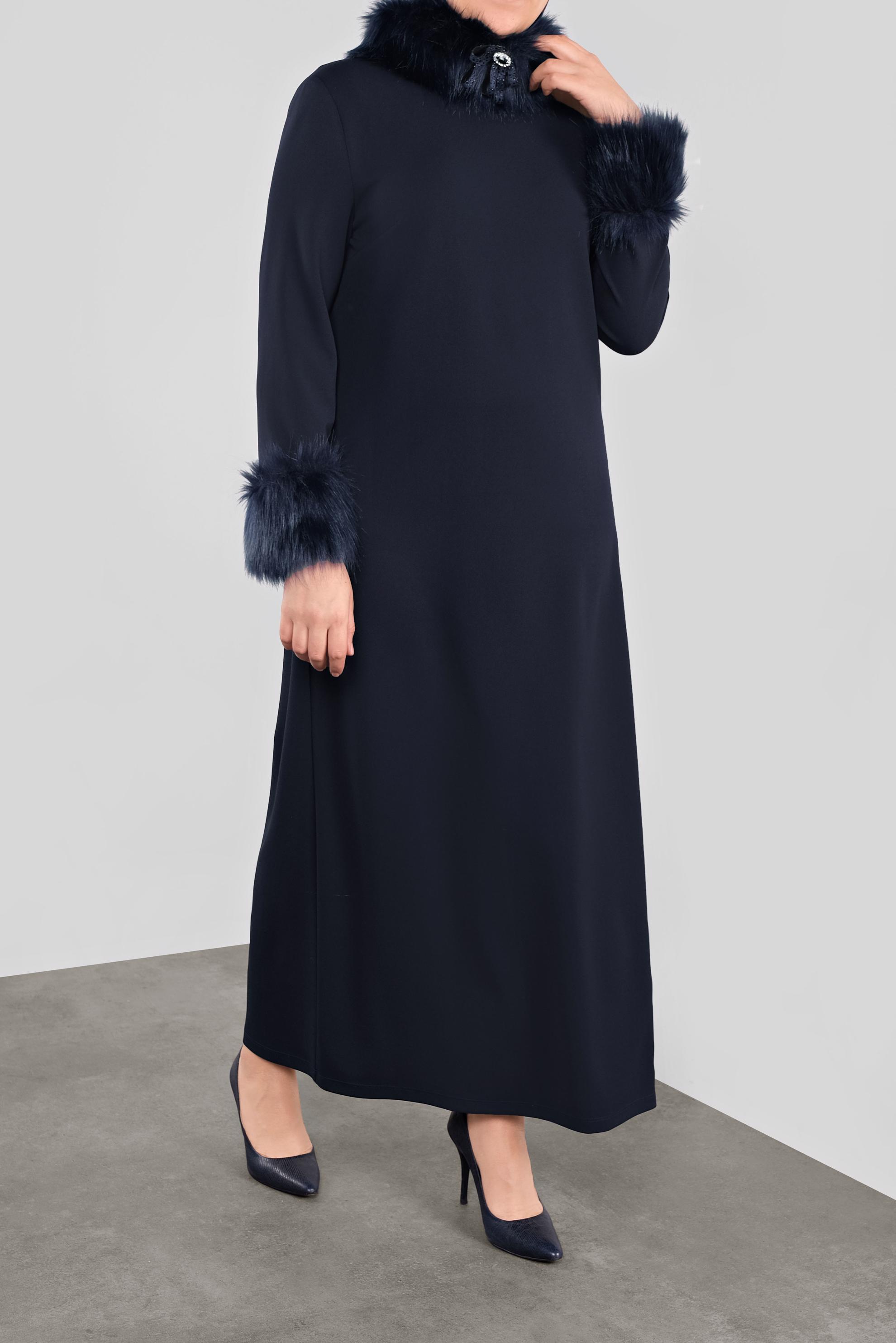 Vêtements hijab BLEU MARINE 20111 WENİCE ELBİSE 44/48 TEK42