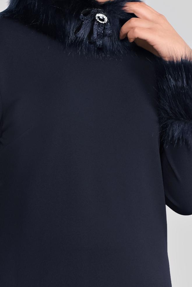 Hijab clothing NAVY BLUE 20111 WENİCE ELBİSE 44/48 TEK42 - ALVİNA