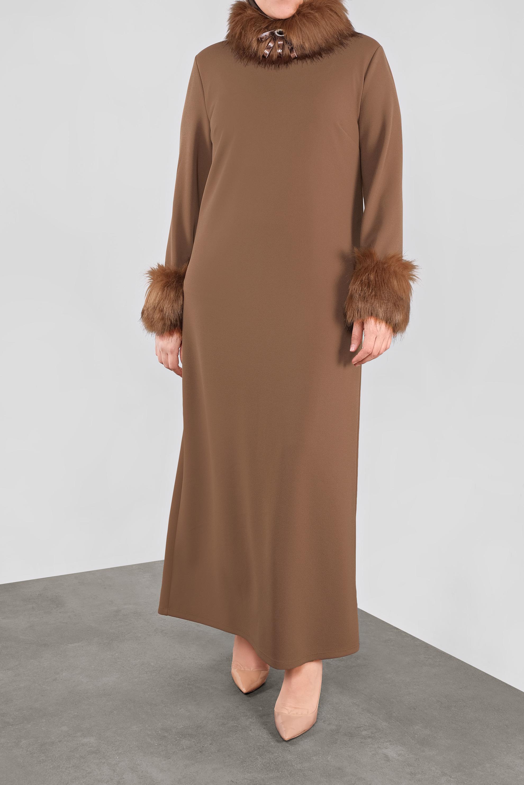 Vêtements hijab BRUN 20111 WENİCE ELBİSE 44/48 TEK42