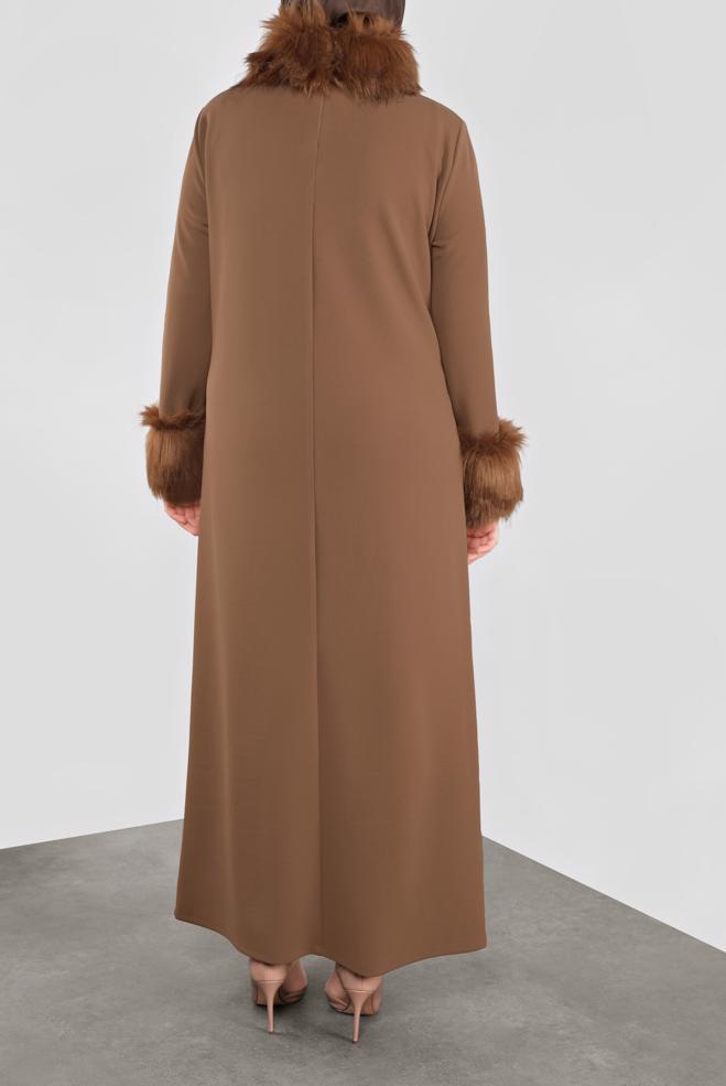 Hijab clothing BROWN 20111 WENİCE ELBİSE 44/48 TEK42 - ALVİNA