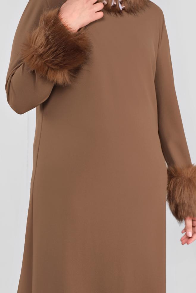 Hijab clothing BROWN 20111 WENİCE ELBİSE 44/48 TEK42 - ALVİNA