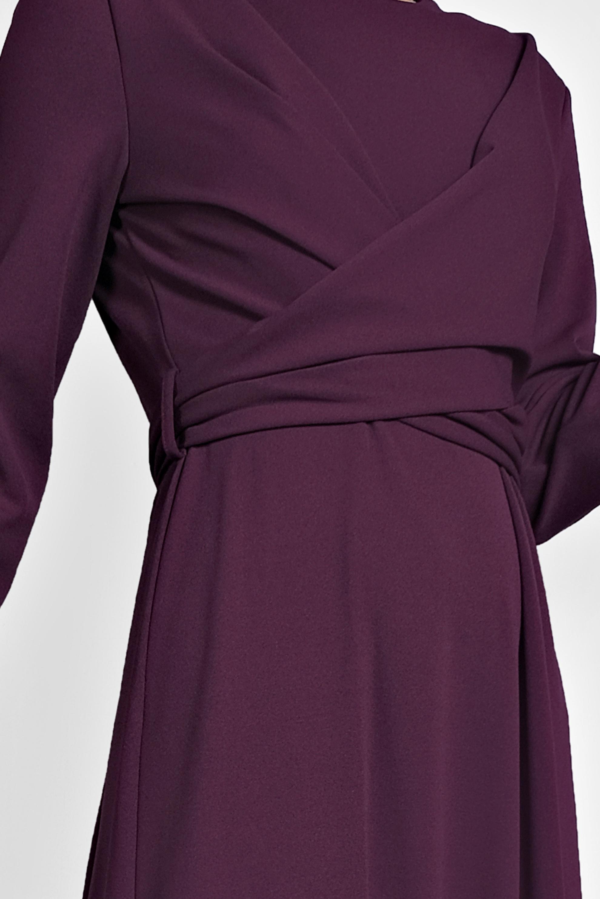 Tesettür giyim MÜRDÜM ÇAPRAZ BAĞLAMALI ELBİSE 40199