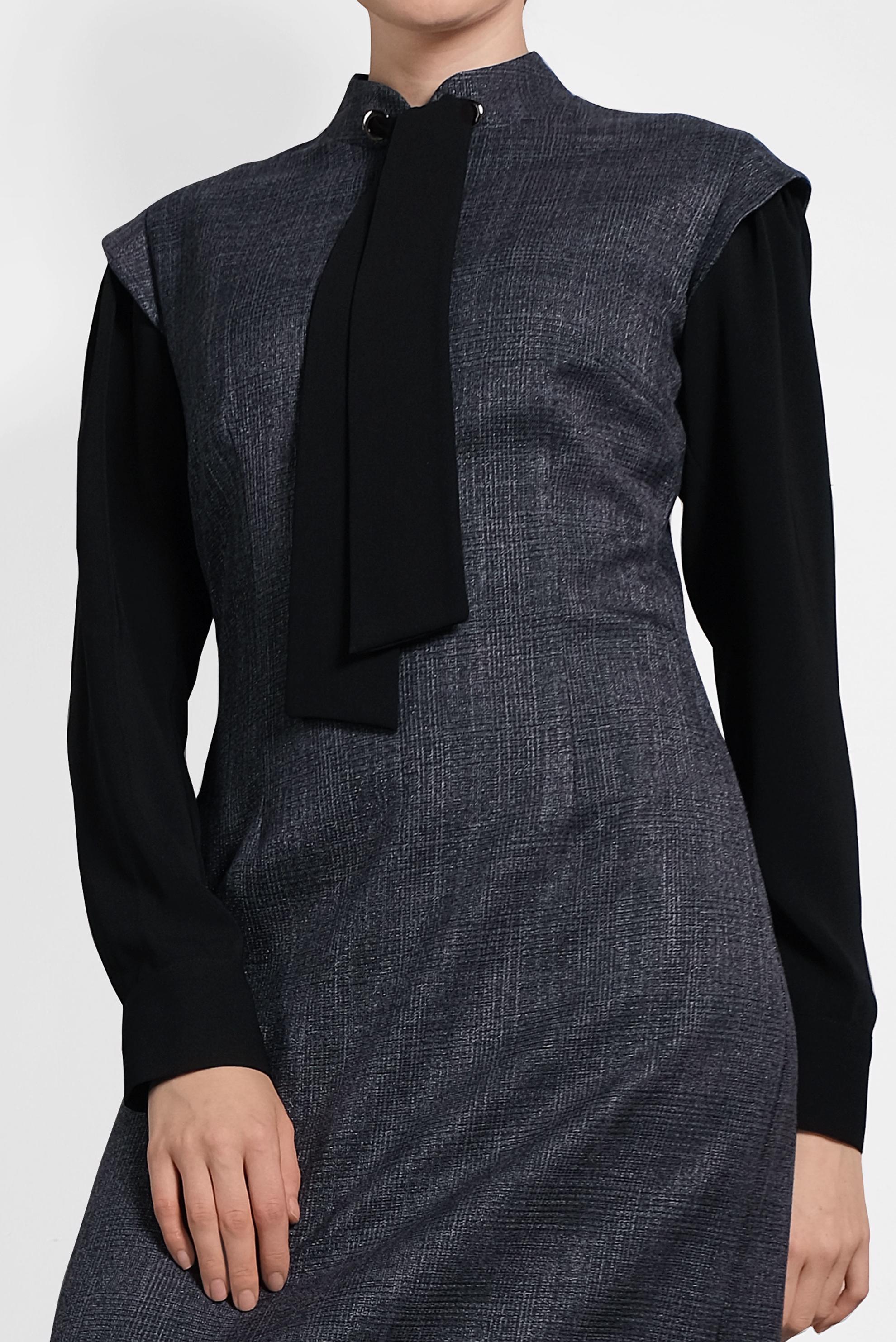 Tesettür giyim SİYAH FİYONKLU ELBİSE 40369