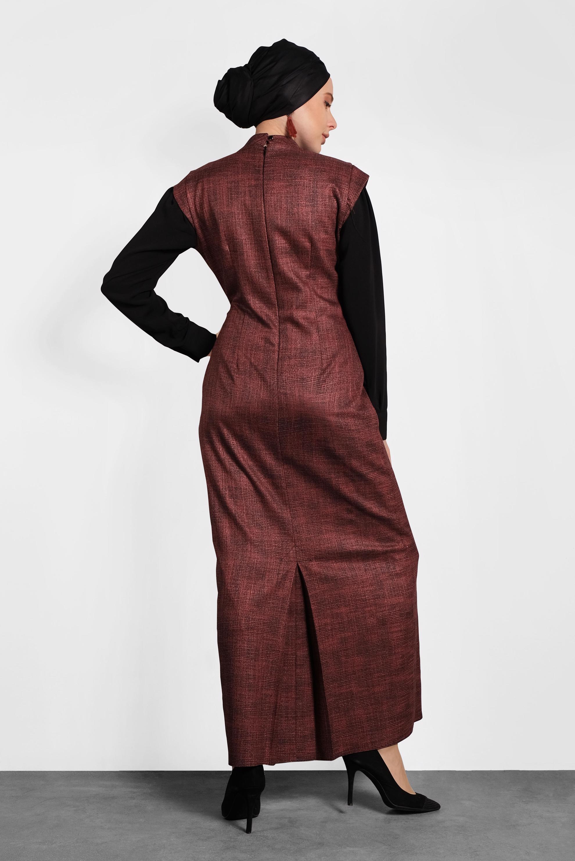 Tesettür giyim SİYAH FİYONKLU ELBİSE 40369