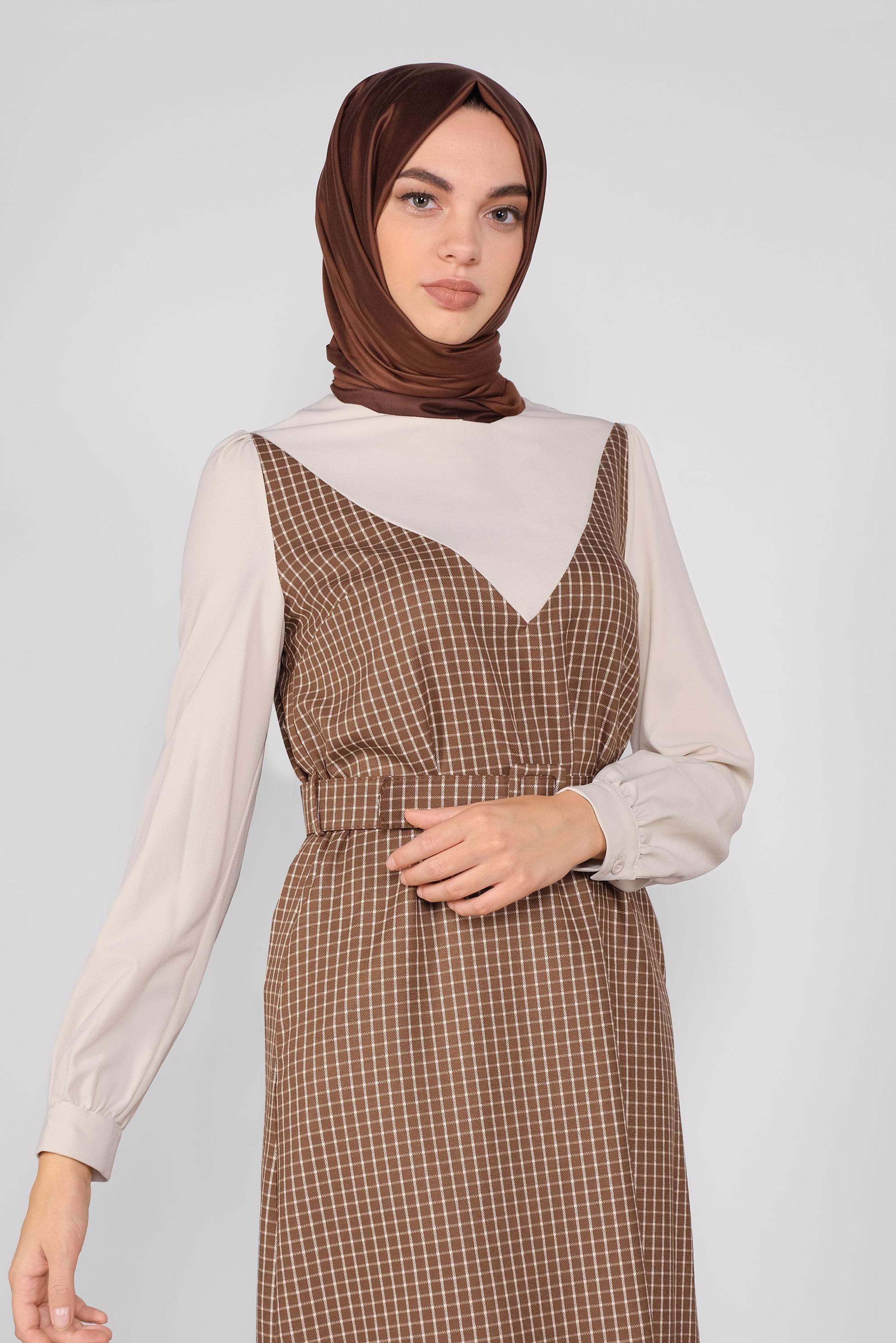 Hijab clothing TABA PLAID DRESS 41142 