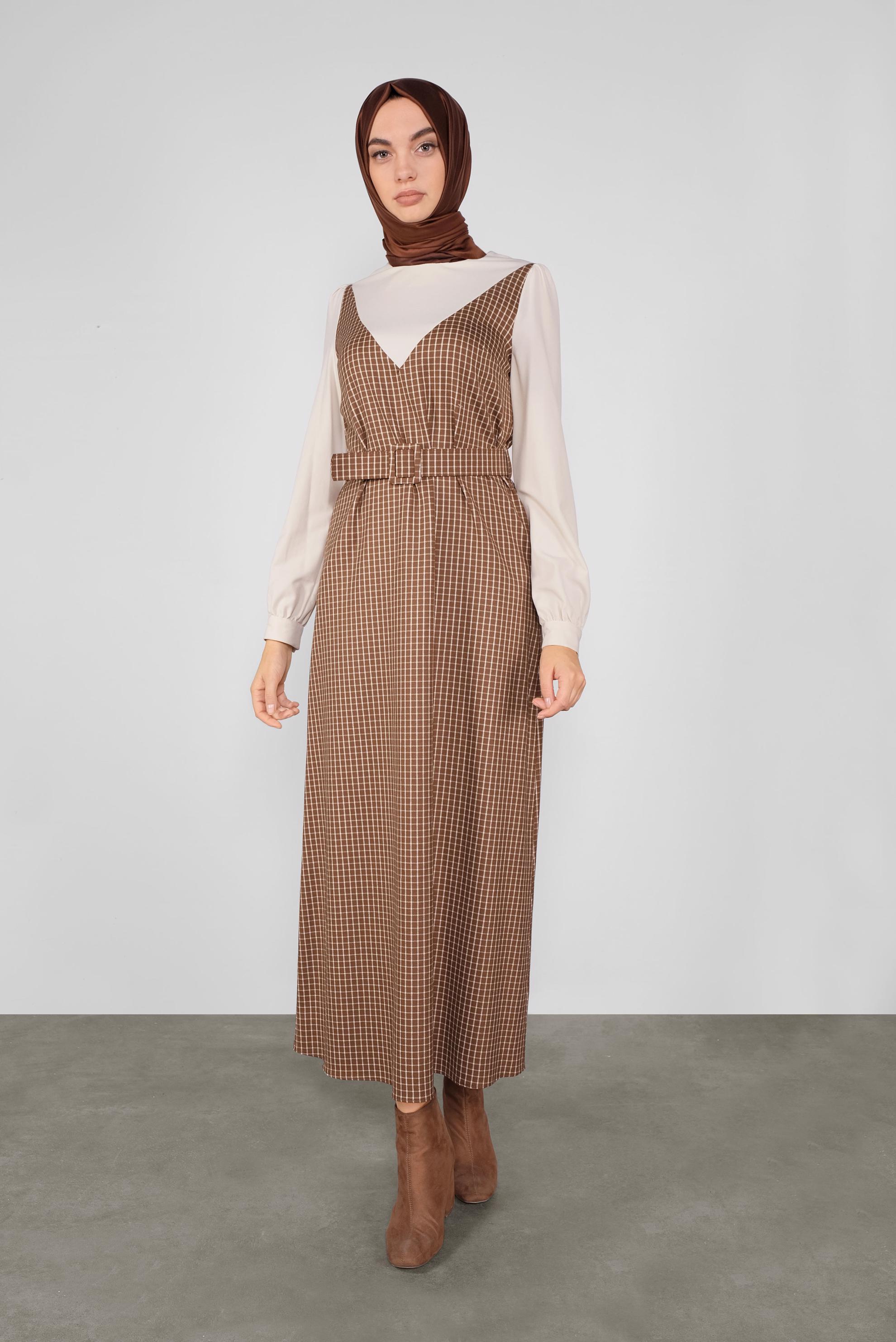 Hijab clothing TABA PLAID DRESS 41142 