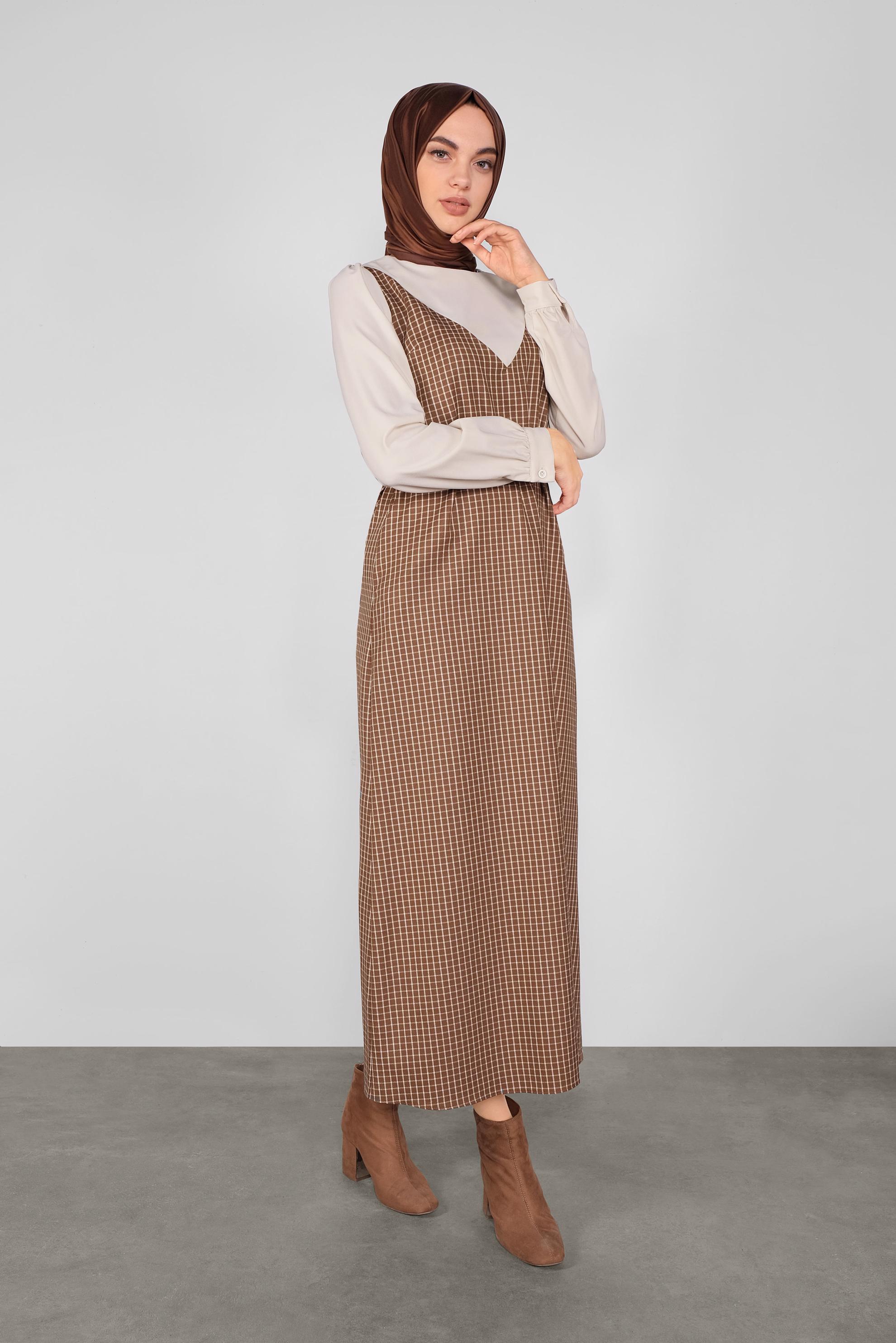 Hijab clothing TABA PLAID DRESS 41142 