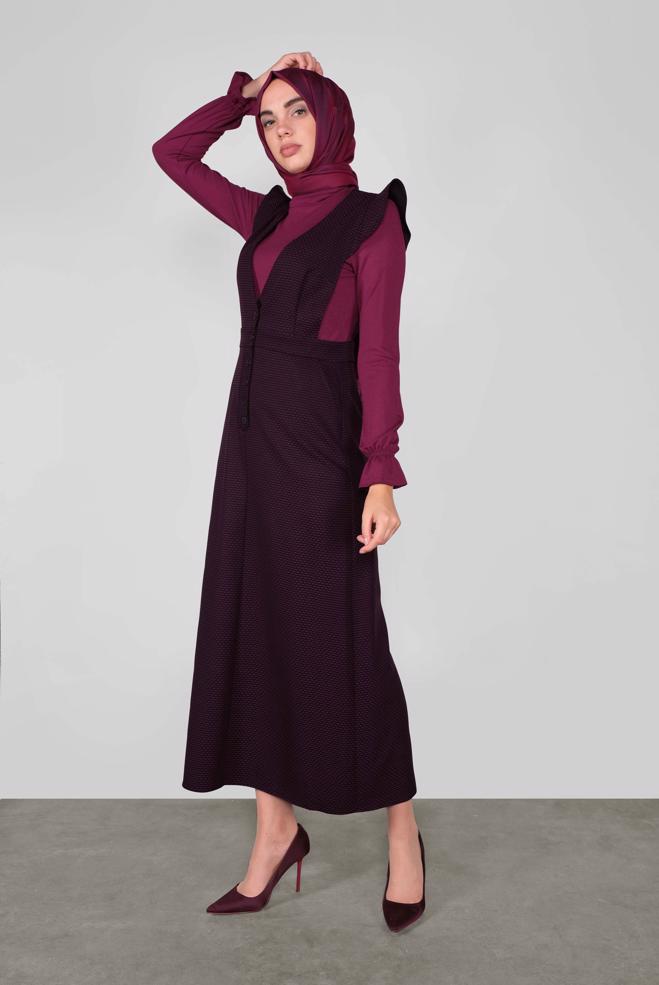 Hijab clothing  PATTERNED DRESS & SUIT 41254  - ALVİNA