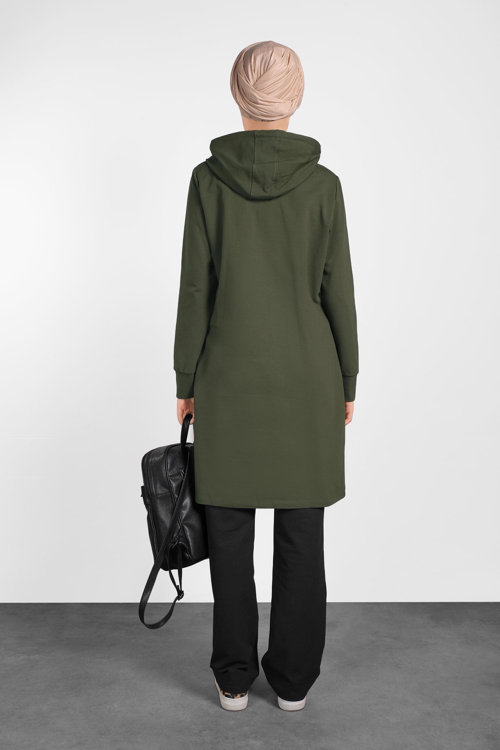 Tesettür giyim HAKİ LEOPAR DESENLİ EŞOFMAN TAKIMI 40226