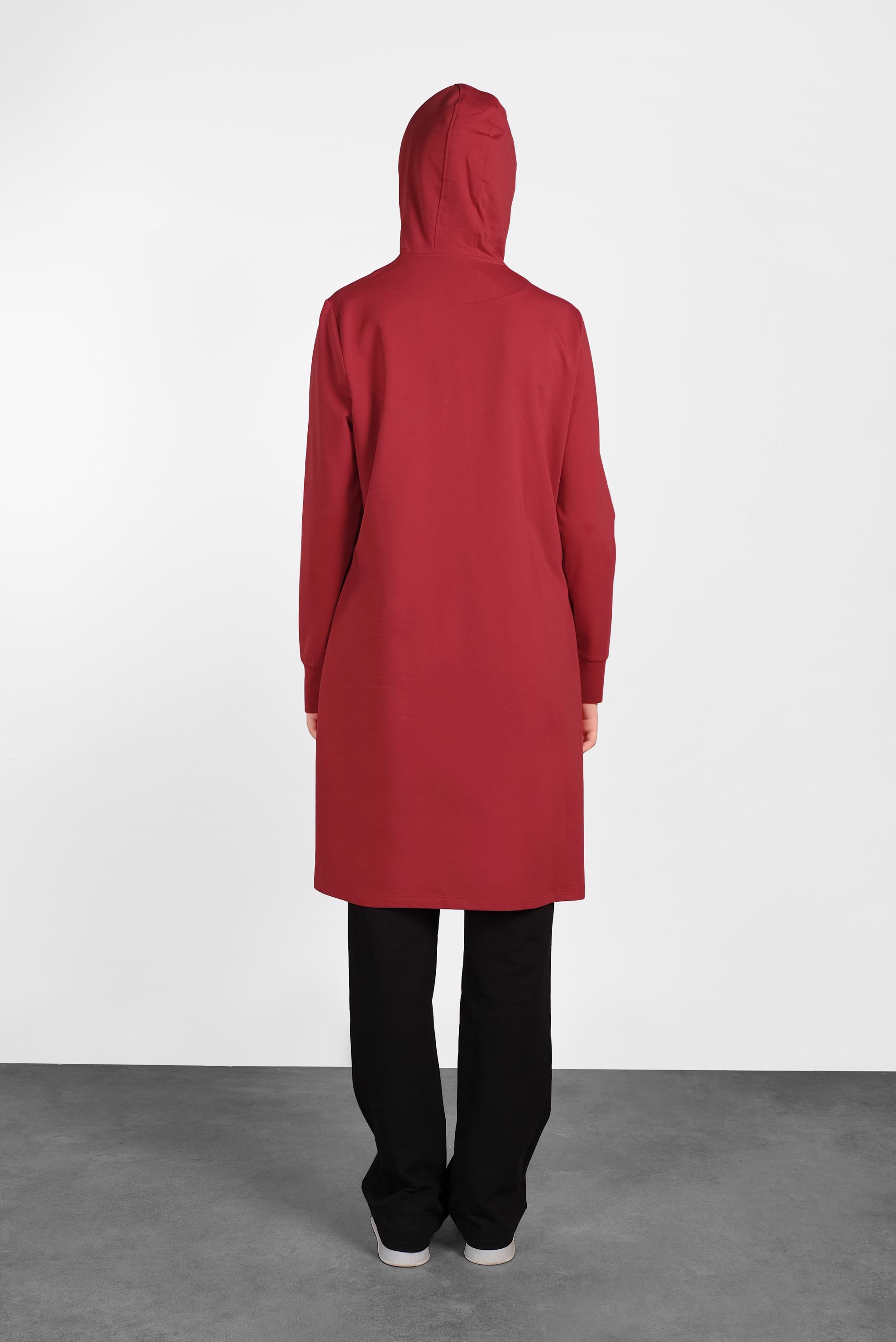 Tesettür giyim KIRMIZI LEOPAR DESENLİ EŞOFMAN TAKIMI 40226