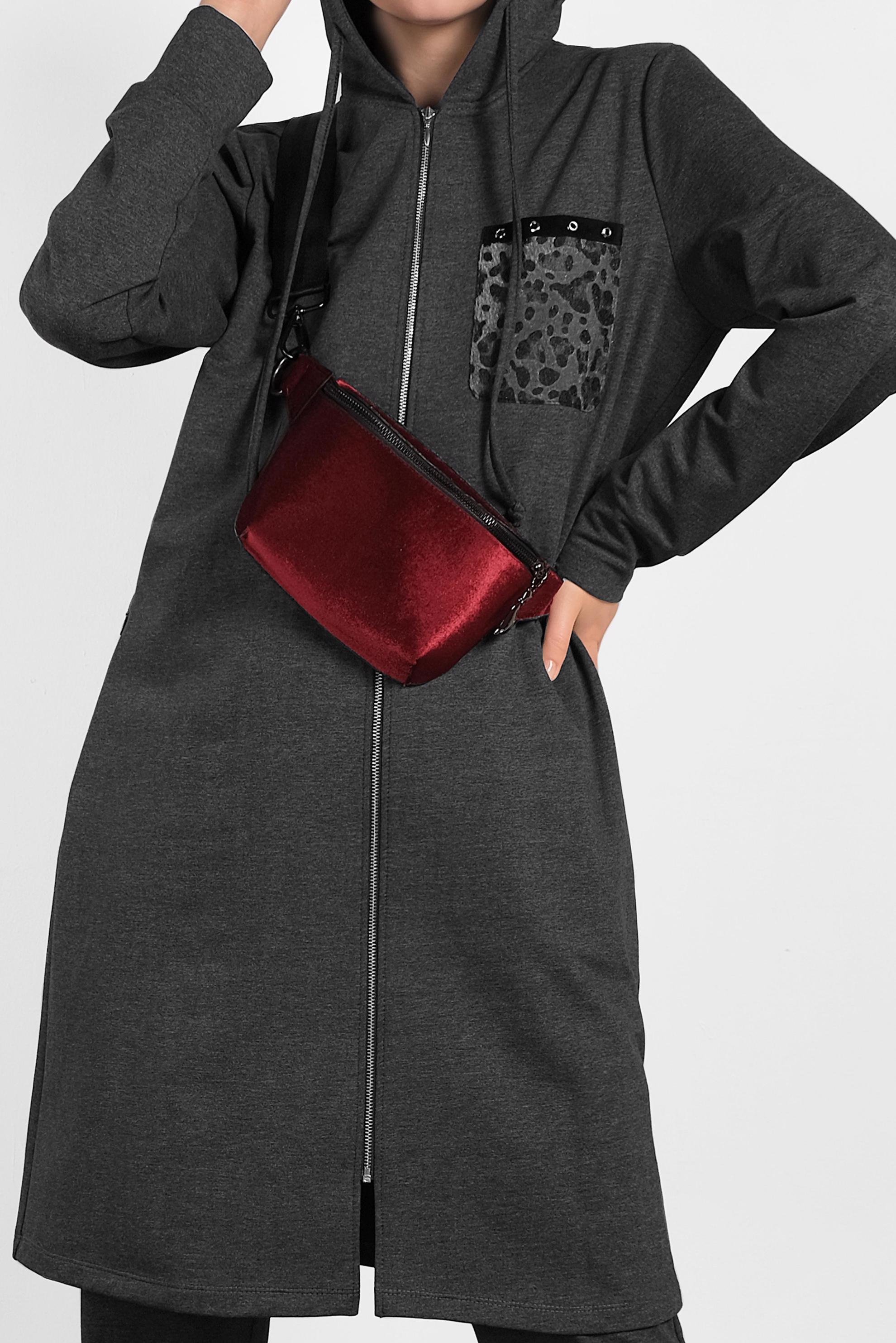 Tesettür giyim GRİ LEOPAR DESENLİ EŞOFMAN TAKIMI 40226