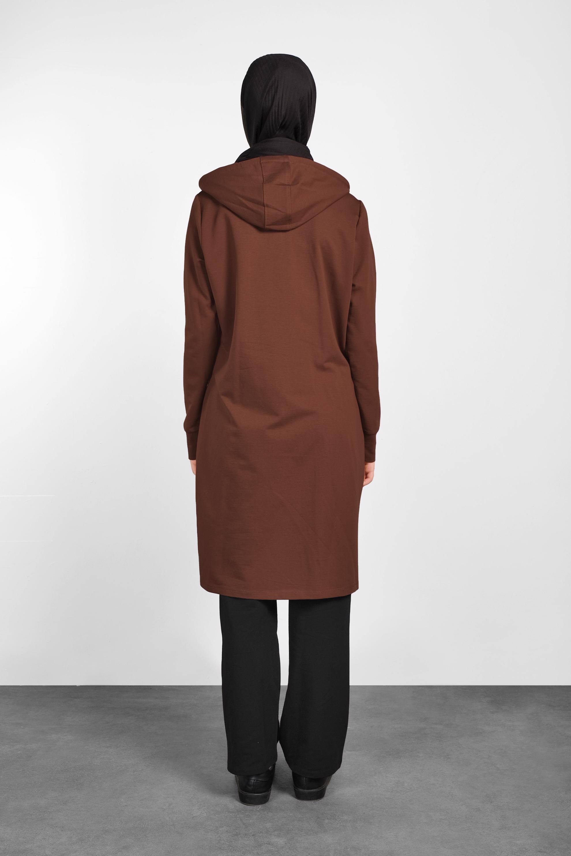 Tesettür giyim BORDO LEOPAR DESENLİ EŞOFMAN TAKIMI 40226