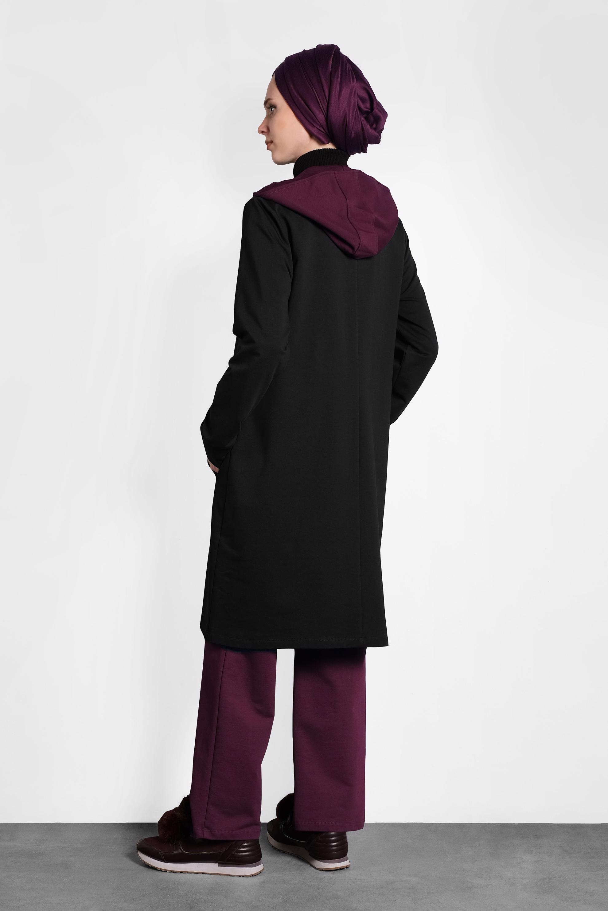 Tesettür giyim SİYAH PUL PAYET İŞLEMELİ EŞOFMAN TAKIM 40252