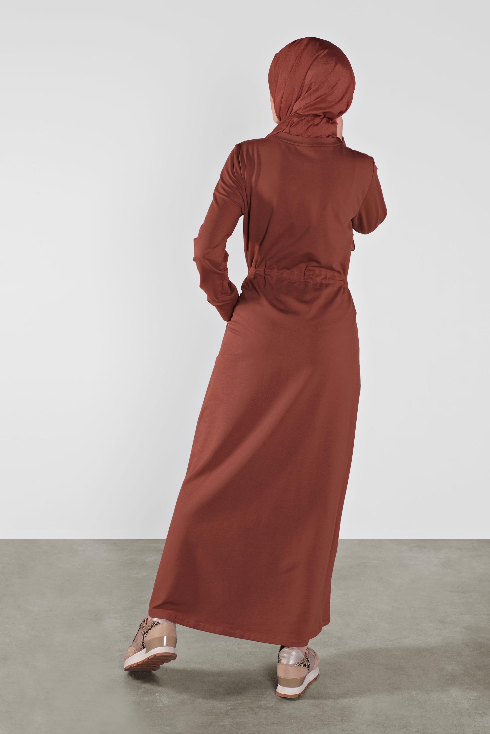 Vêtements hijab ORANGE ROBE SPORT À IMPRIMÉE 41101