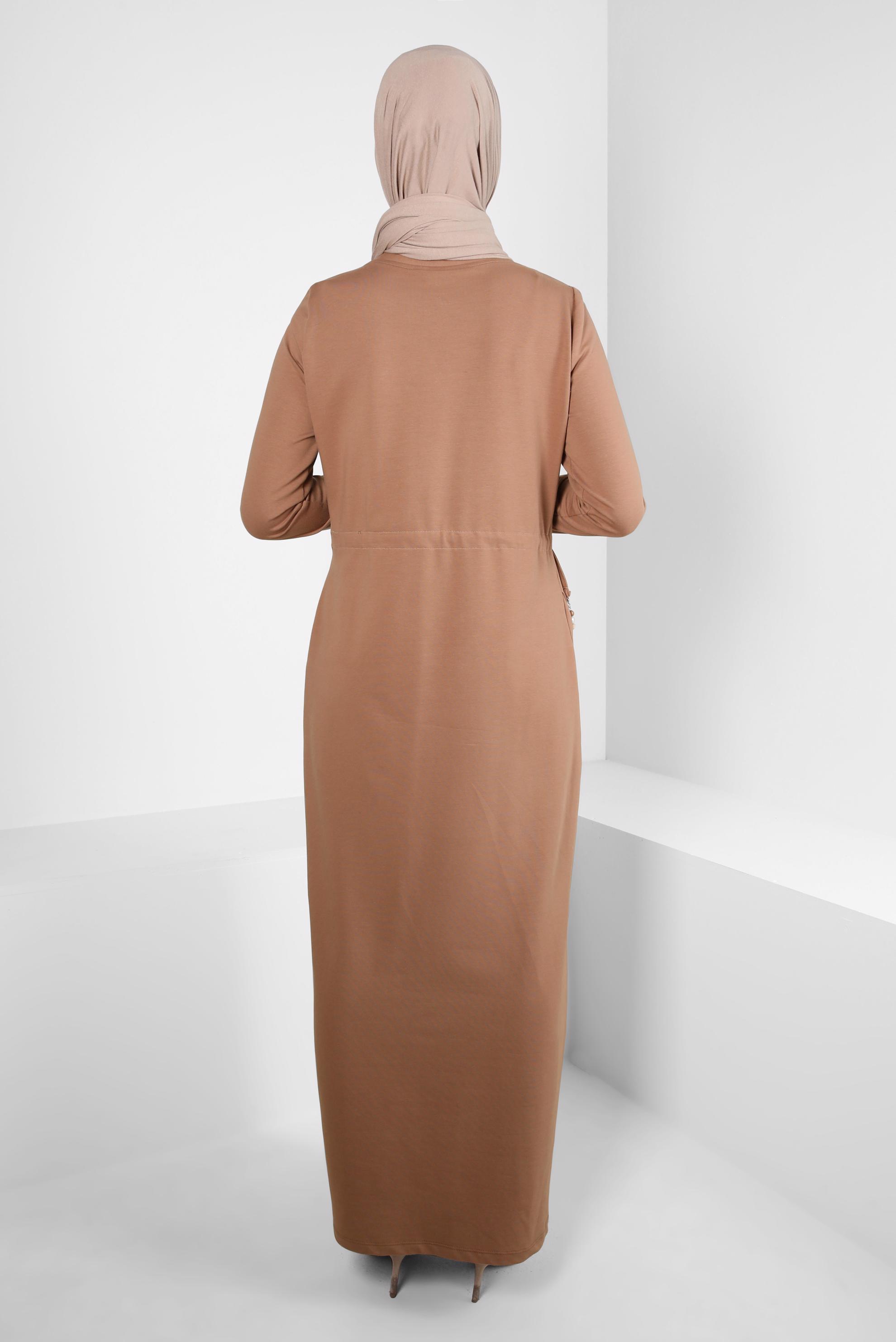 Vêtements hijab BRUN ROBE SPORT À IMPRIMÉE 41101