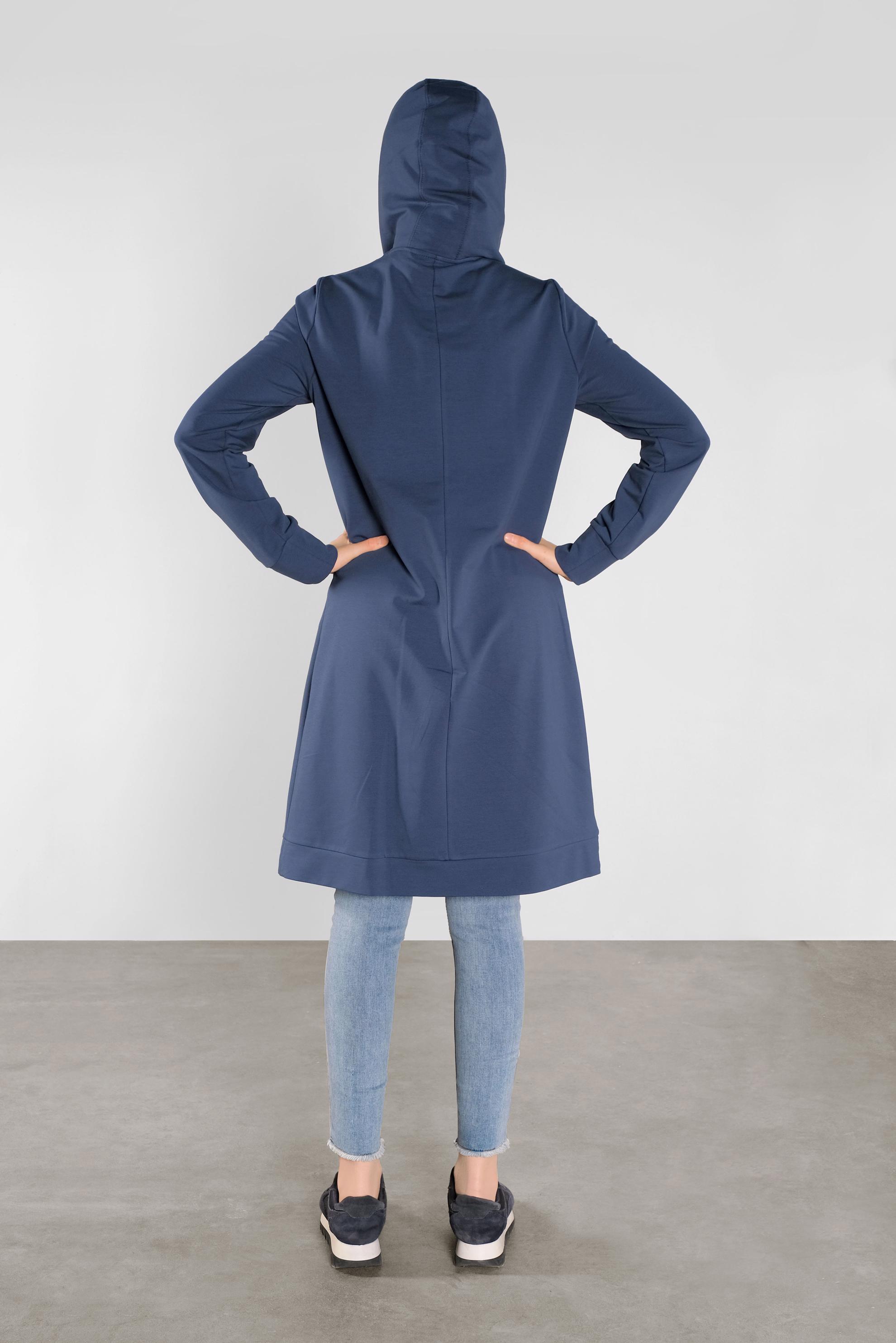 Tesettür giyim LACİVERT KAPÜŞONLU EŞOFMAN TUNİK 41102 