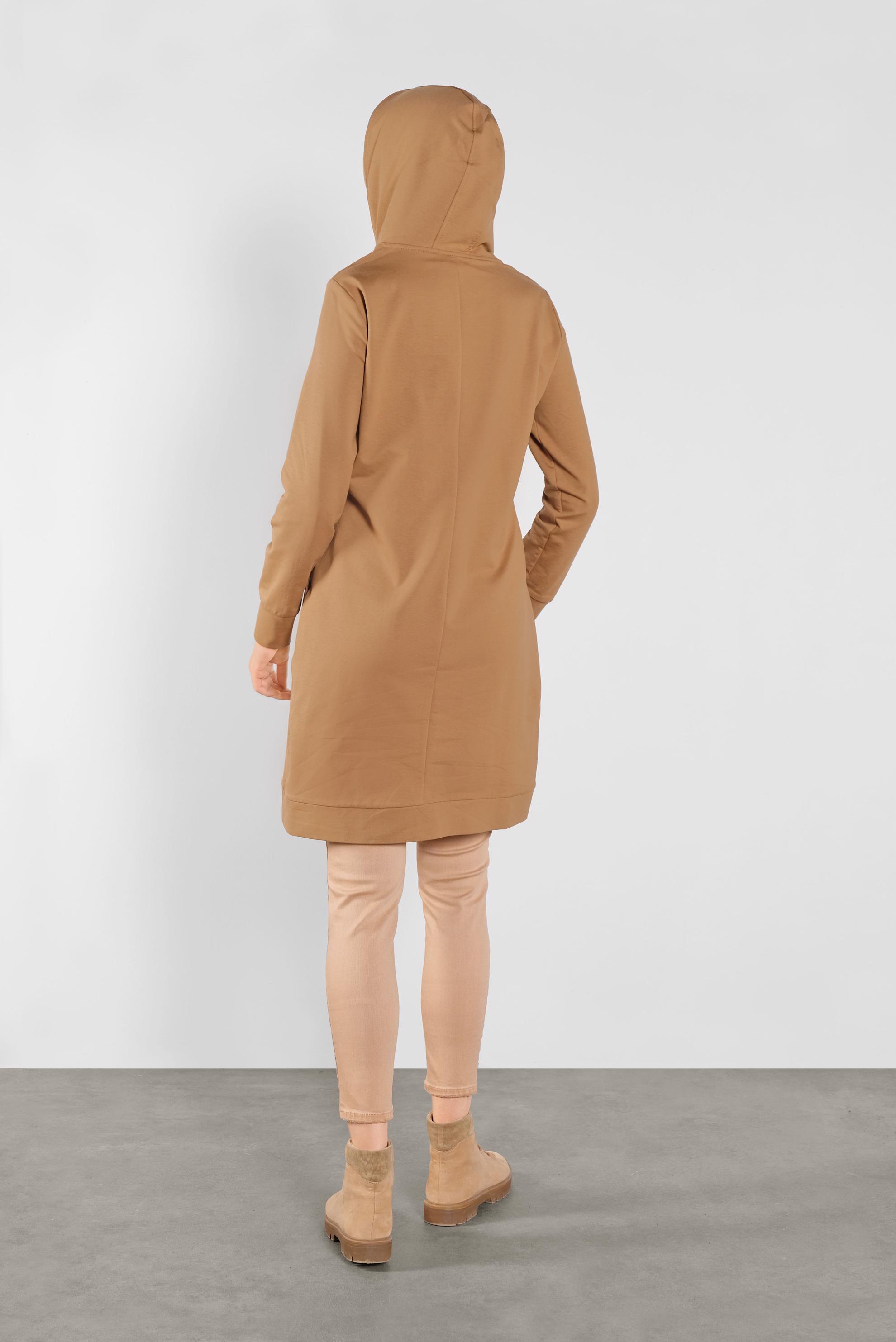 Tesettür giyim SARI KAPÜŞONLU EŞOFMAN TUNİK 41103