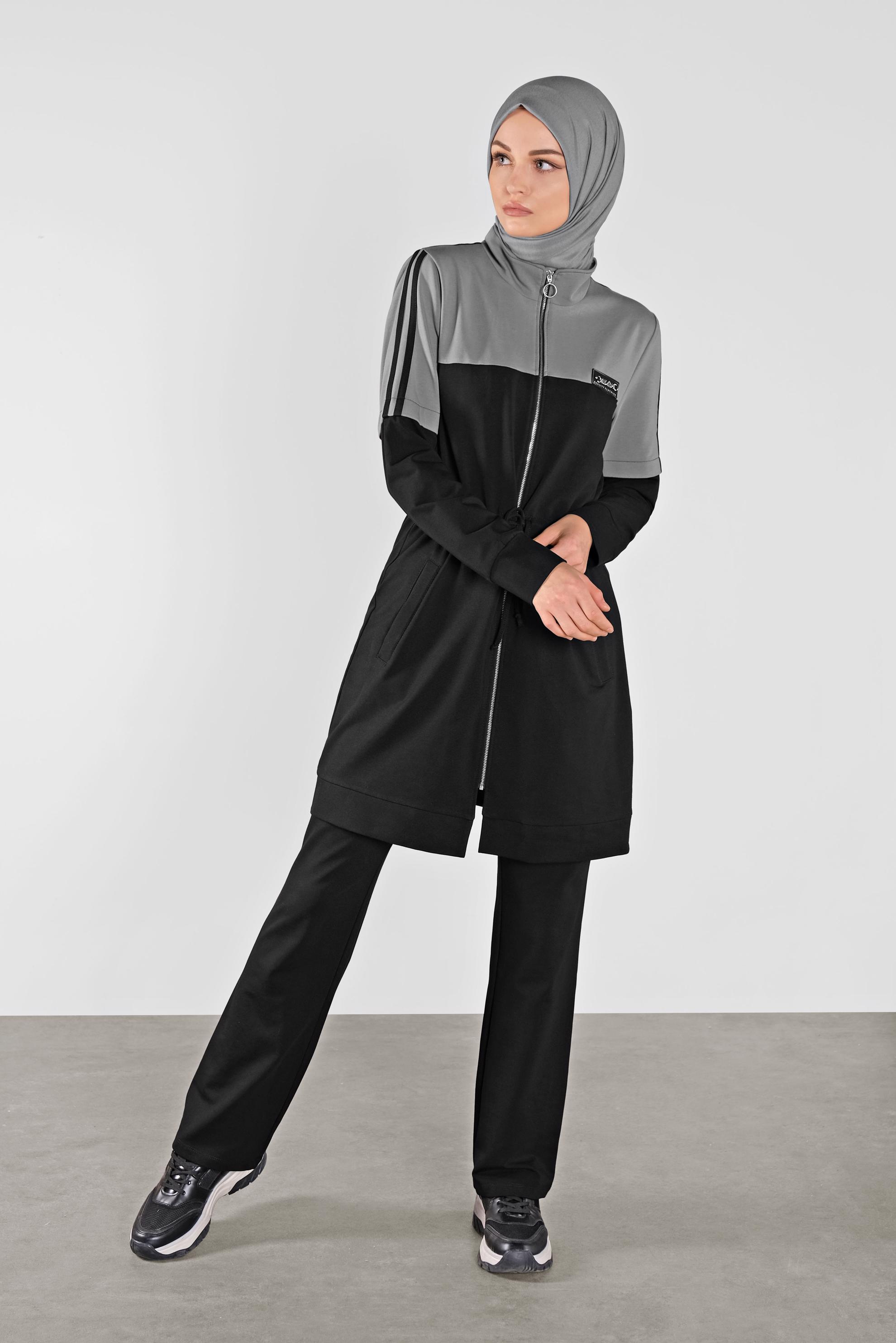 SURVÊTEMENT EN COSTUME ZIPPÉ HIJAB FEMME ALVİNA