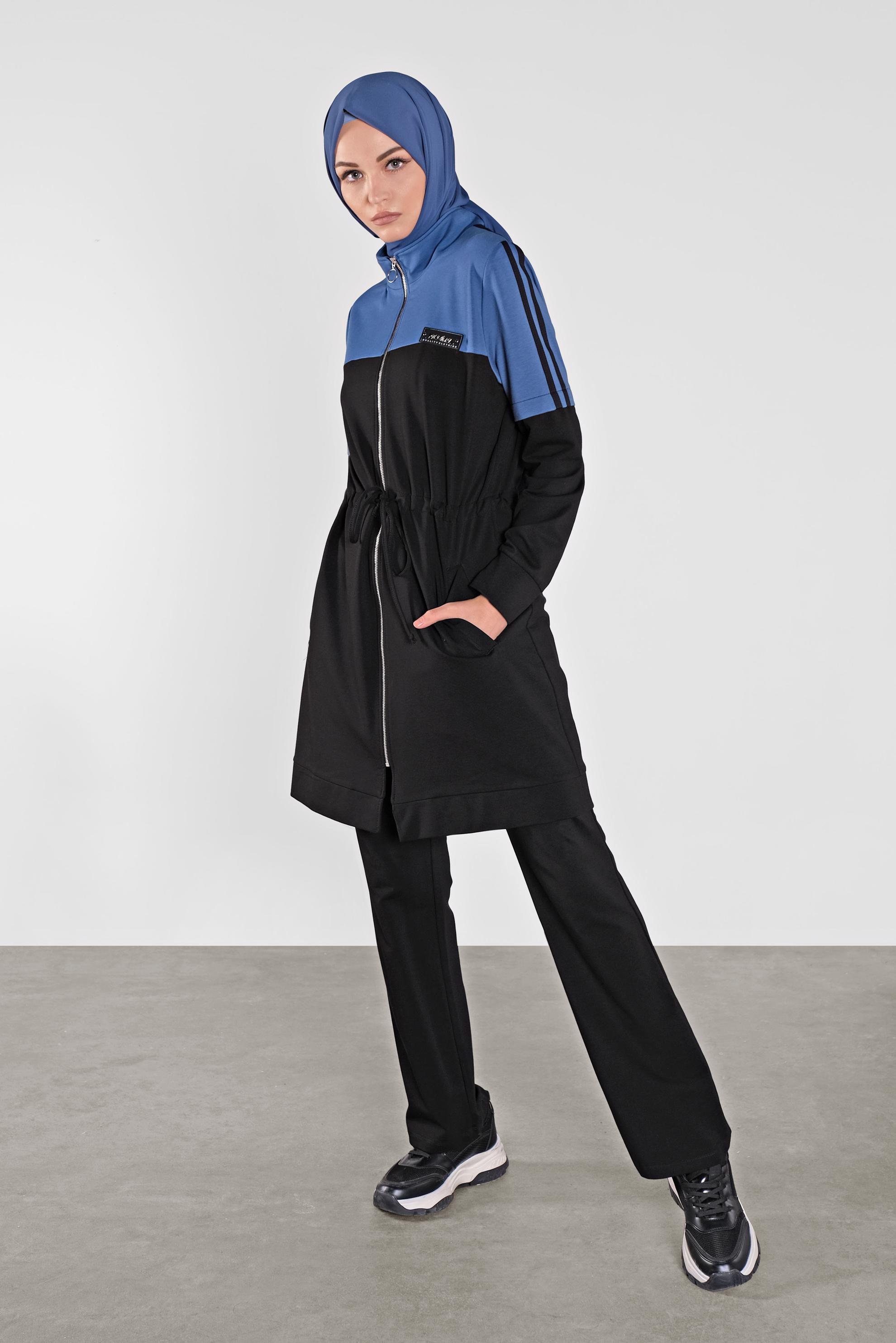 Tesettür giyim LACİVERT FERMUARLI EŞOFMAN TAKIMI 41106