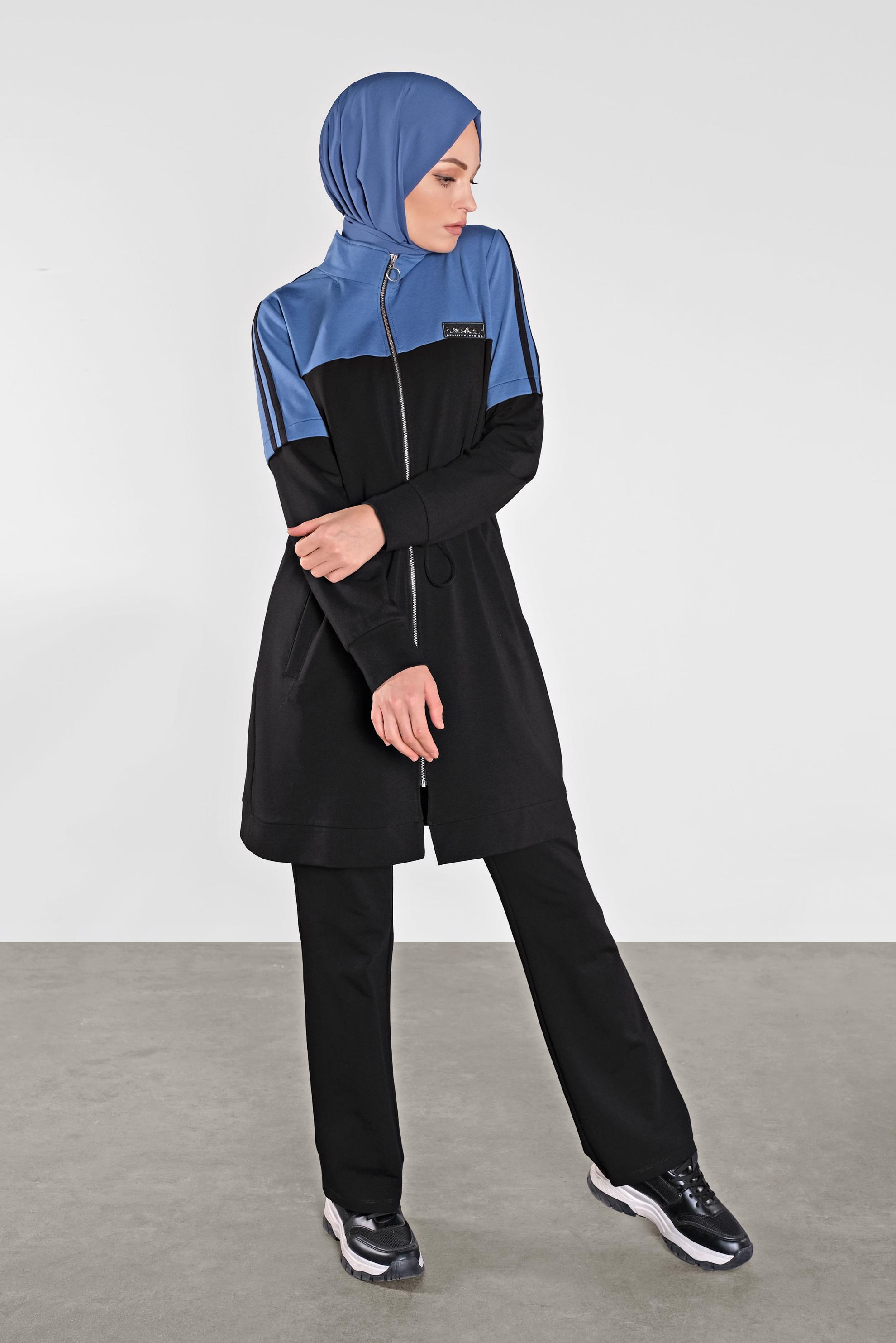 Tesettür giyim LACİVERT FERMUARLI EŞOFMAN TAKIMI 41106