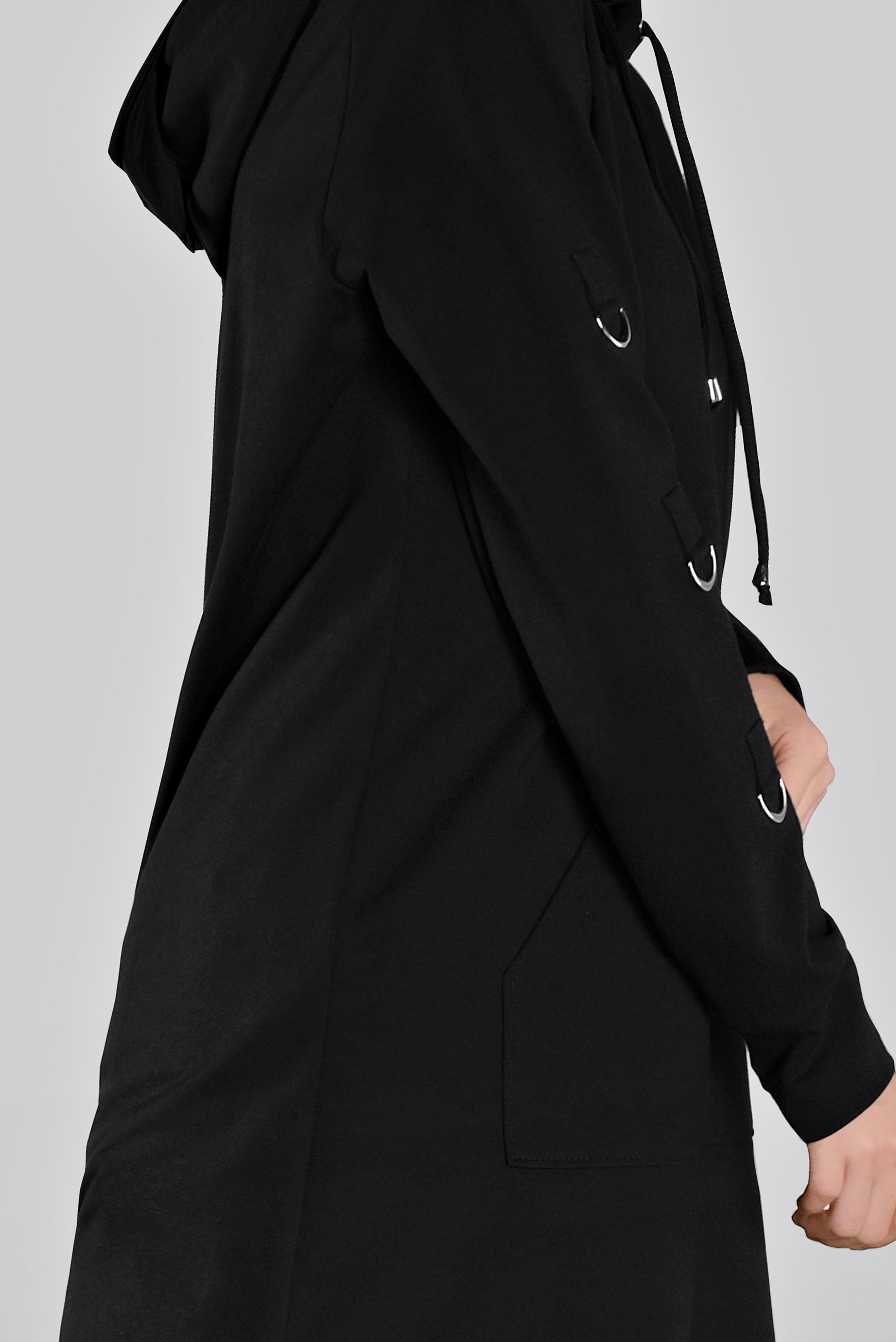 Tesettür giyim SİYAH PAMUKLU KANCALI EŞOFMAN TUNİK  41108 