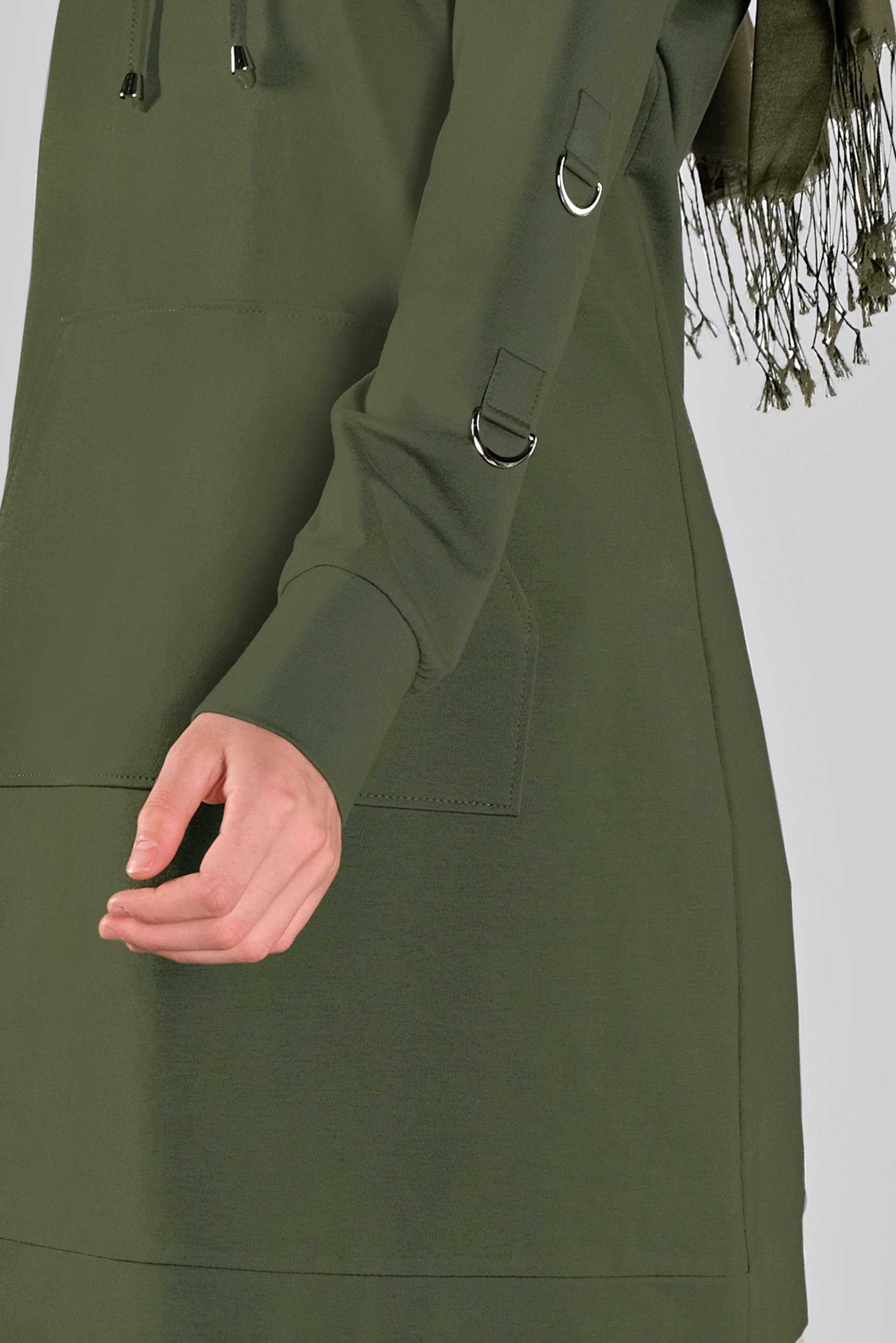 Tesettür giyim HAKİ PAMUKLU KANCALI EŞOFMAN TUNİK  41108 