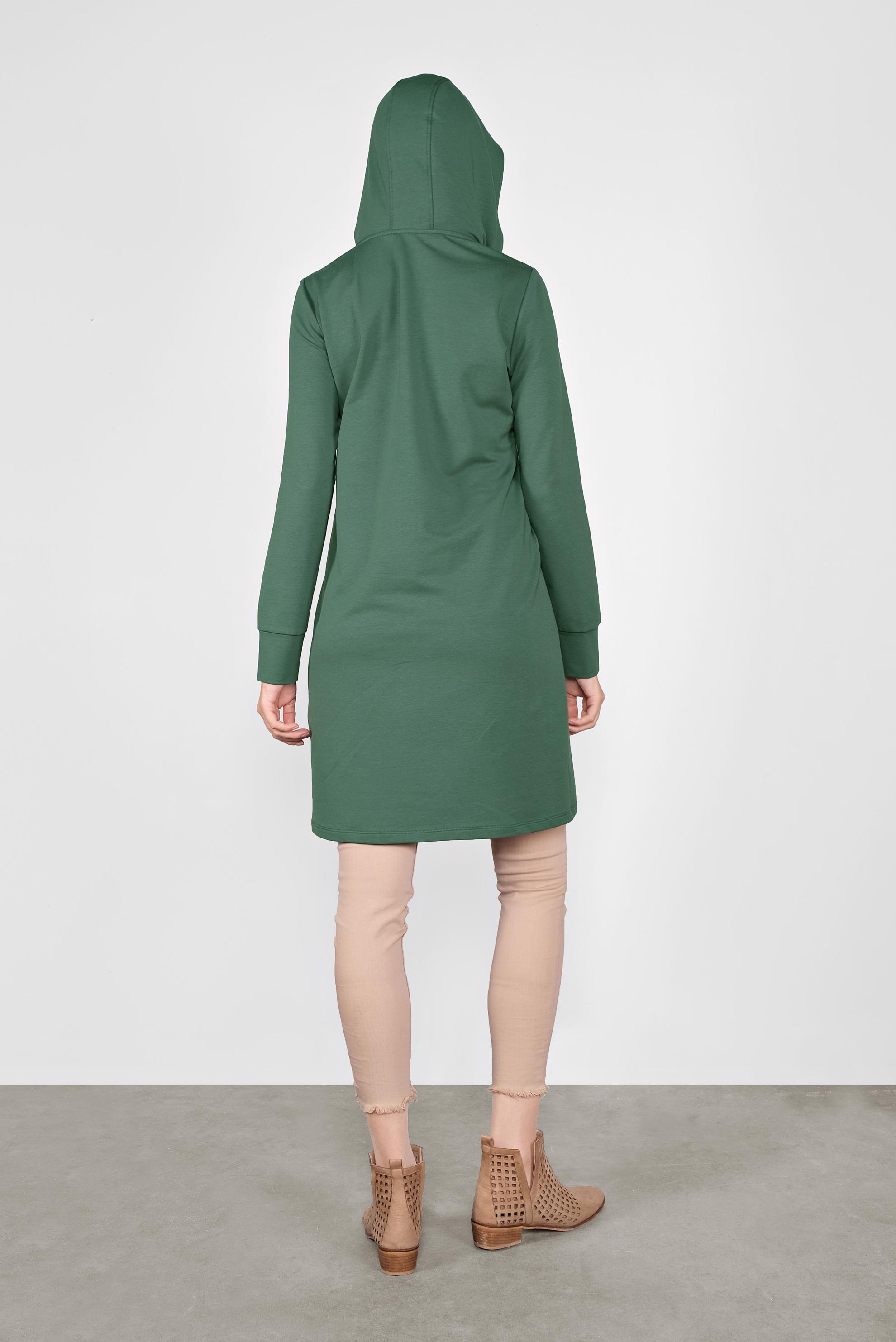 Tesettür giyim YEŞİL YALDIZ BASKILI EŞOFMAN TUNİK 41109