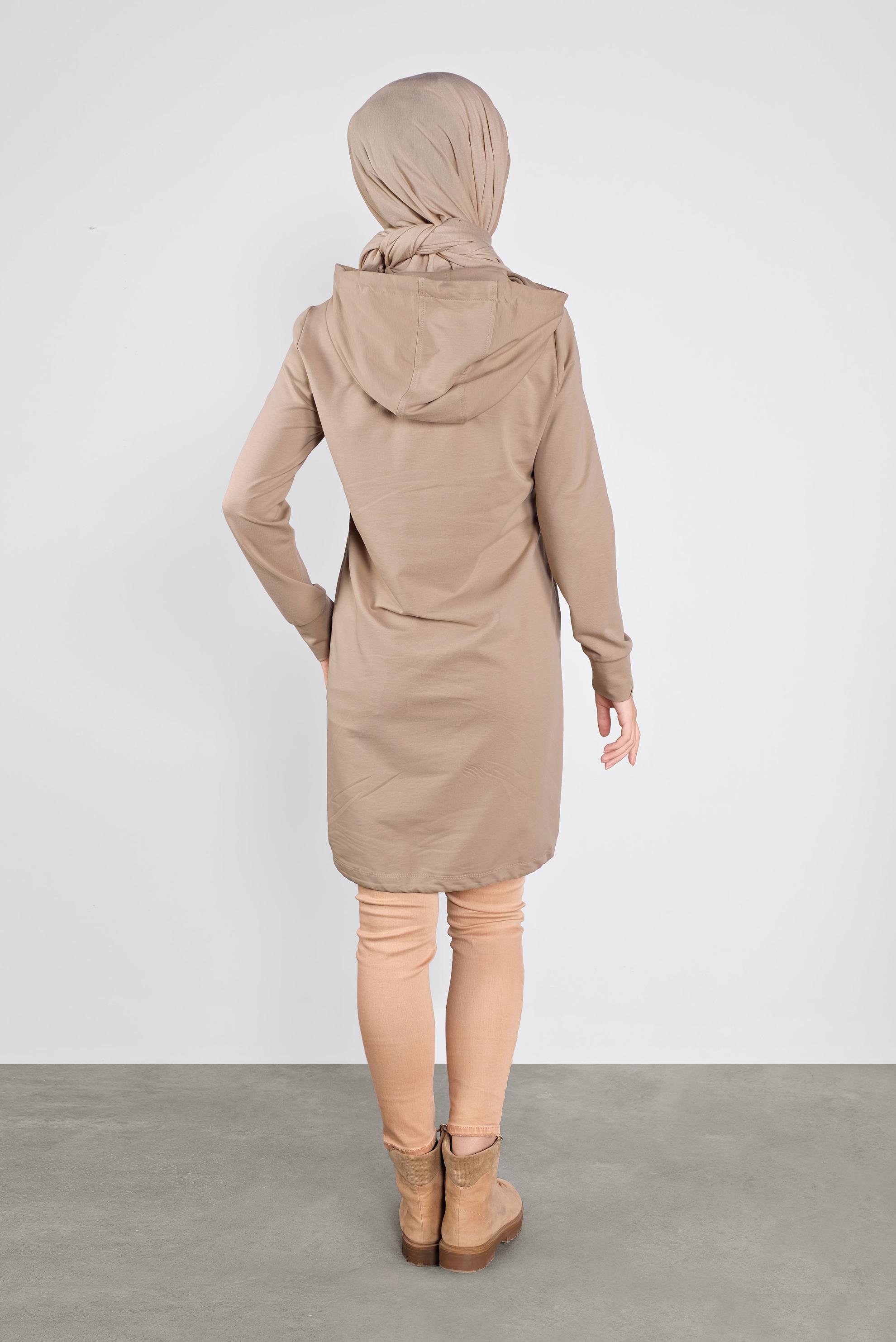 Hijab clothing BEIGE PRINTED SPORT TUNIC 41155 