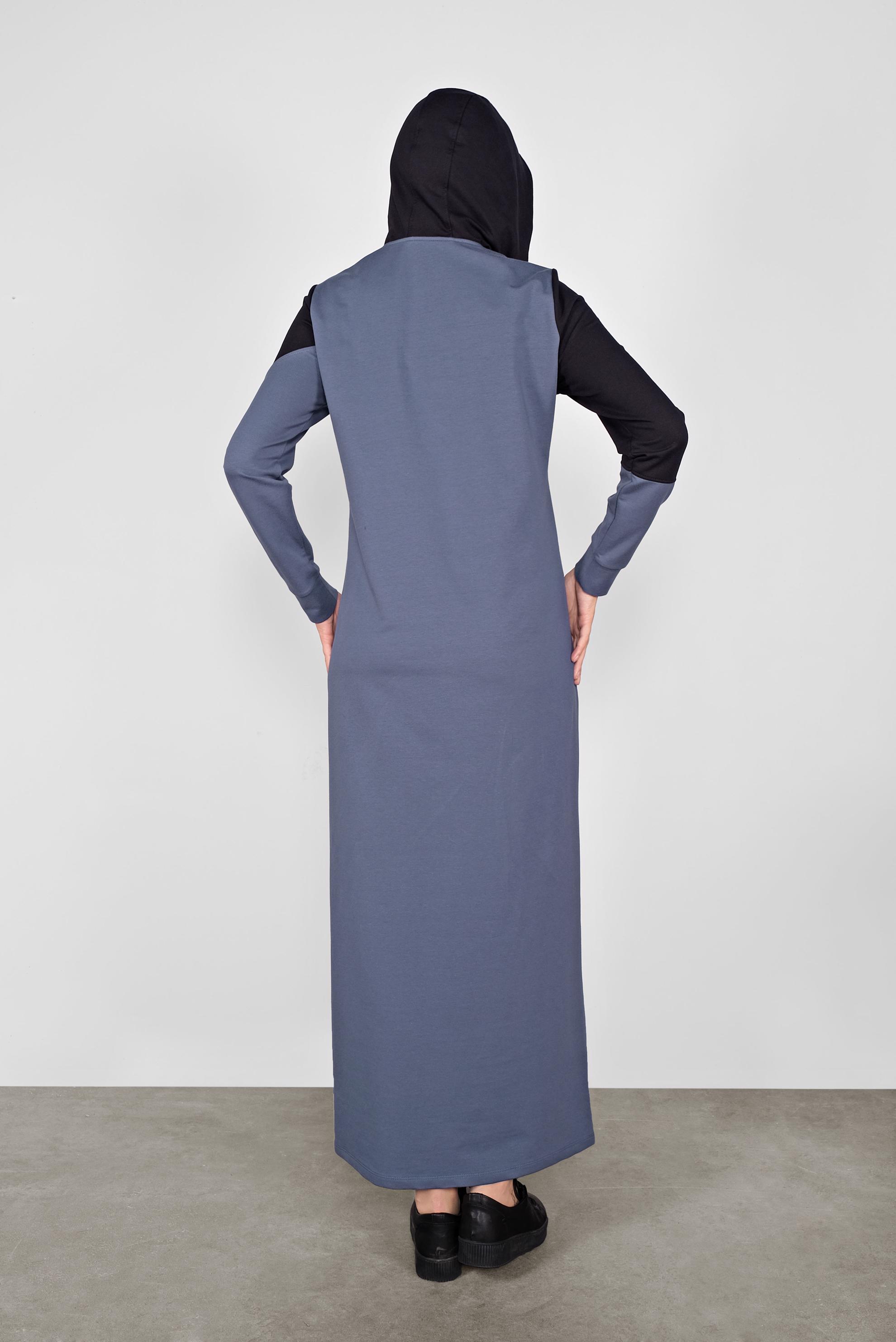 Vêtements hijab BLEU MARINE ROBE EN SPORT À CAPUCHE 41158