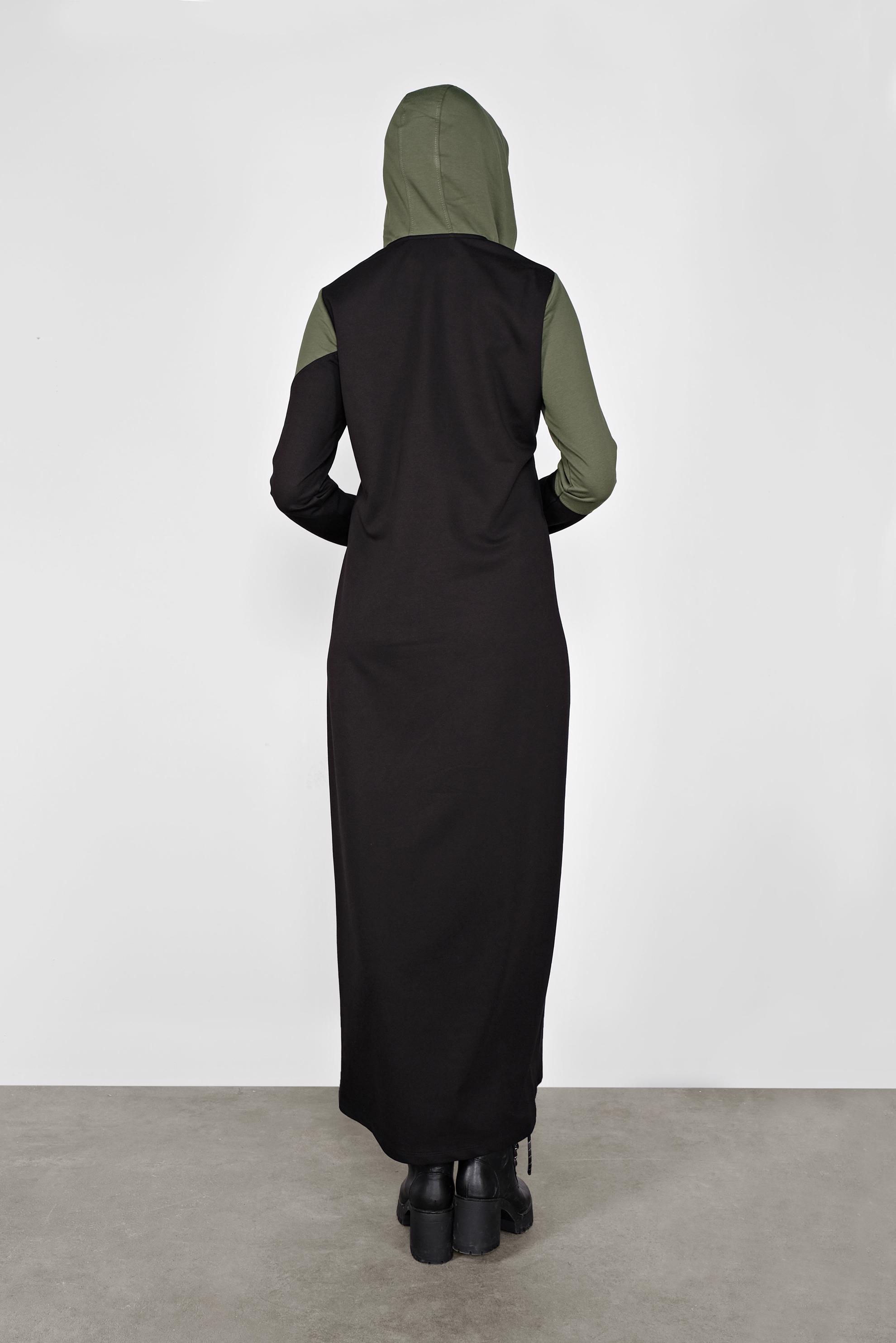 Vêtements hijab NOIR ROBE EN SPORT À CAPUCHE 41158