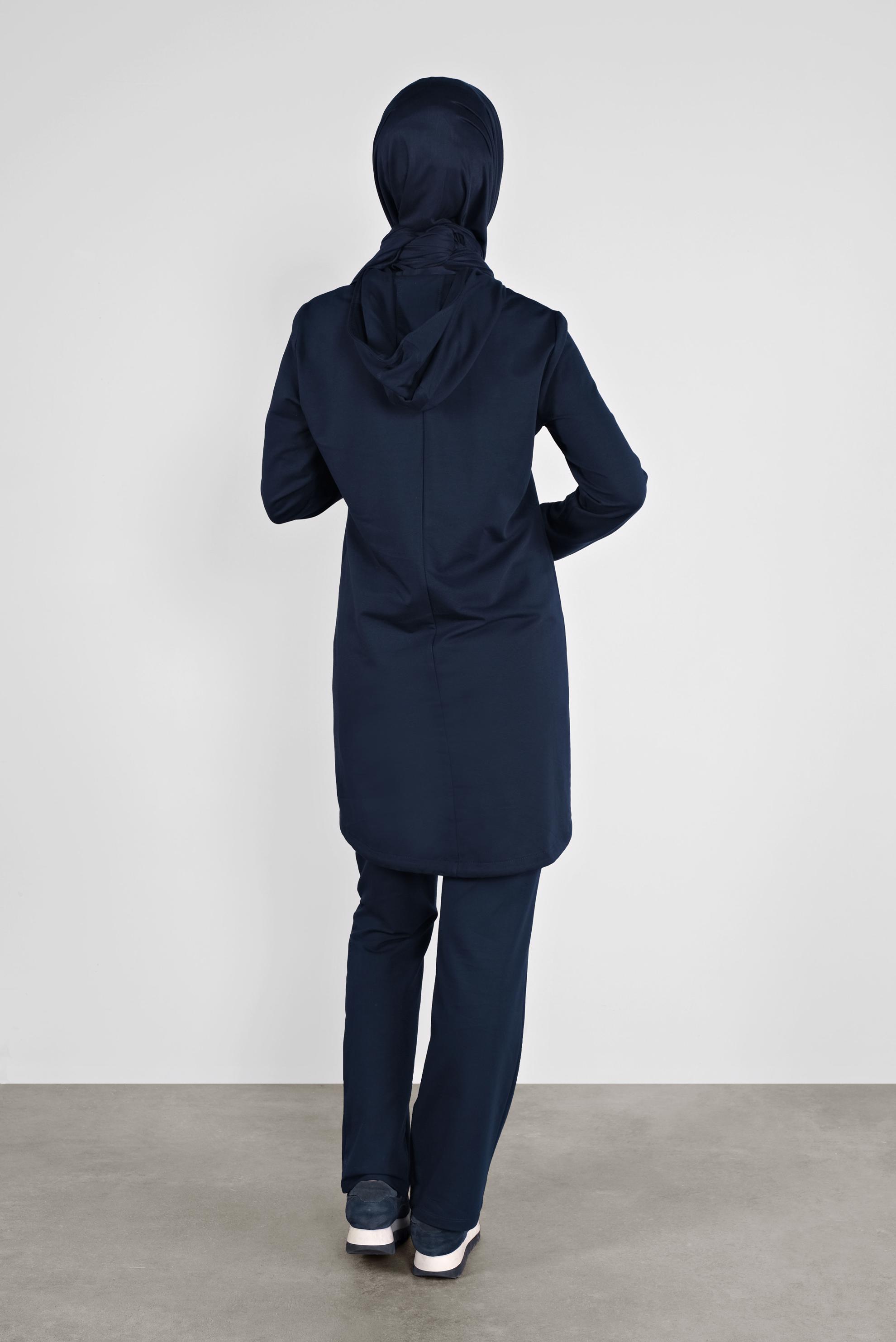 Tesettür giyim LACİVERT BASKILI EŞOFMAN TAKIMI 41168 