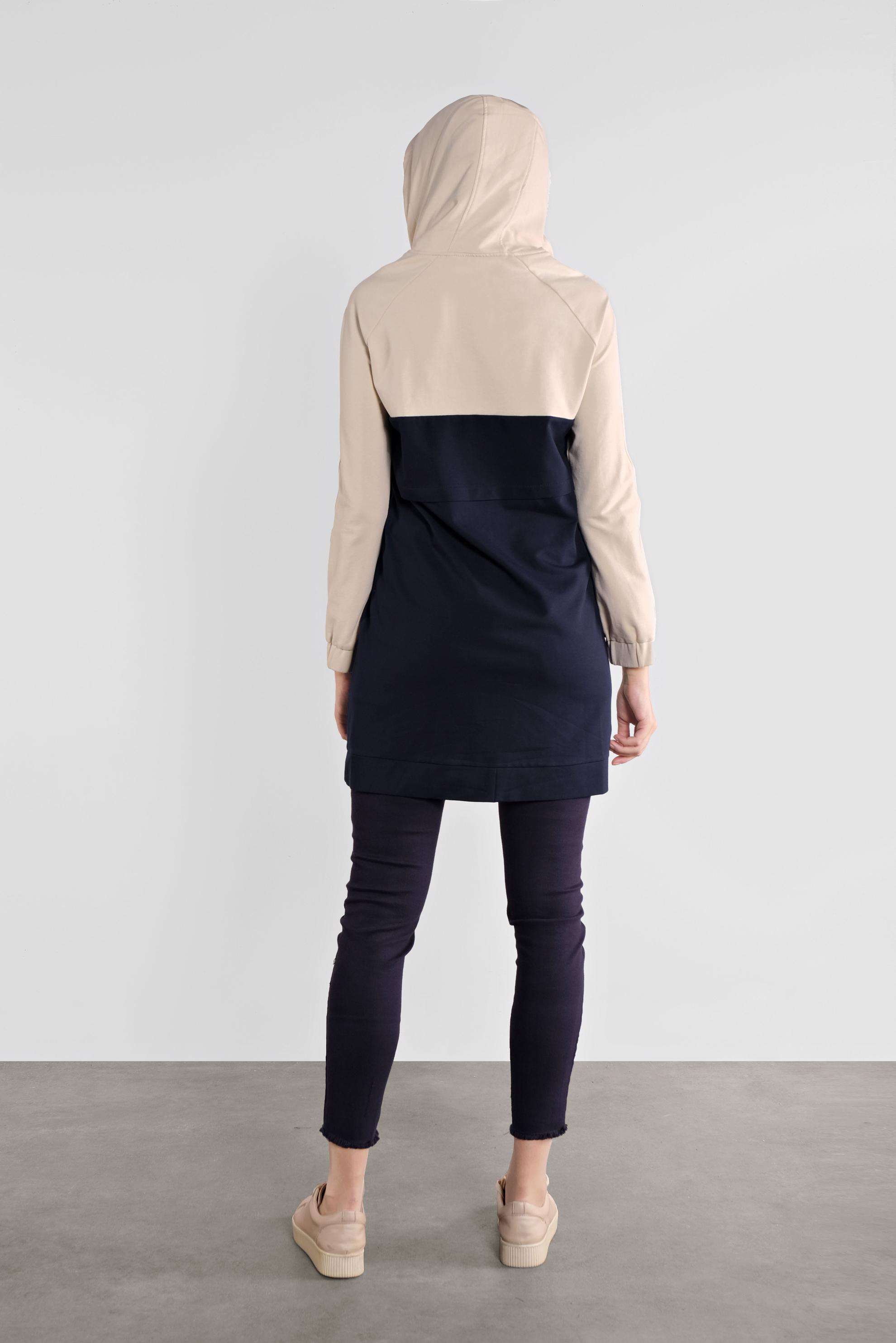 Tesettür giyim LACİVERT PAMUKLU EŞOFMAN TUNİK 41207