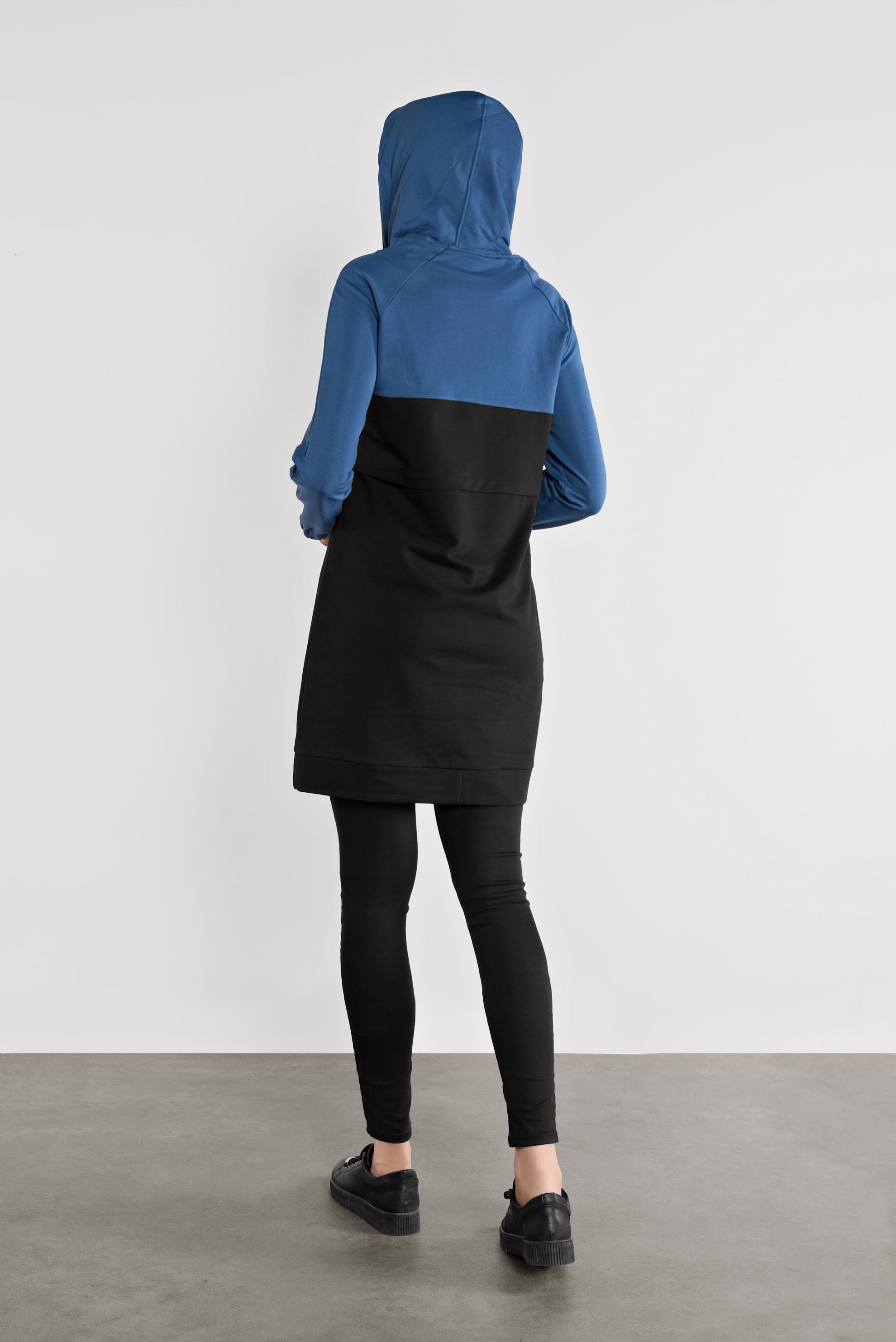 Tesettür giyim SİYAH PAMUKLU EŞOFMAN TUNİK 41207