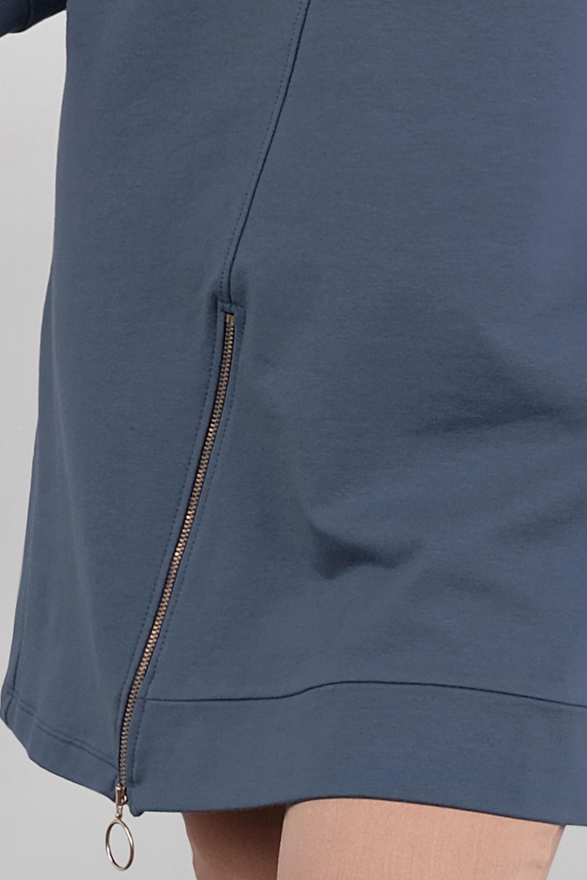 Tesettür giyim MAVİ PAMUKLU FERMUARLI  EŞOFMAN TUNİK 41224 