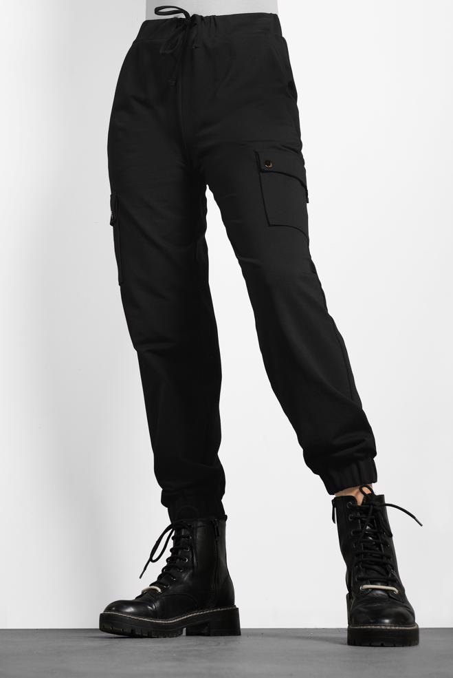 Vêtements hijab NOIR PANTALON DE JOGGING EN COTON 70024  - ALVİNA