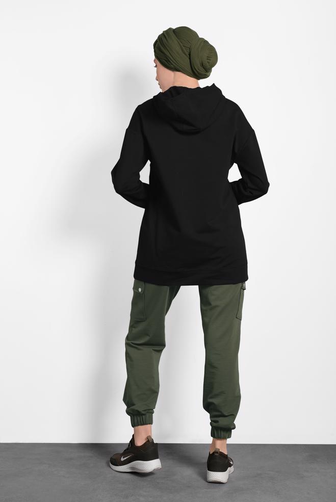 Vêtements hijab KAKI PANTALON DE JOGGING EN COTON 70024  - ALVİNA