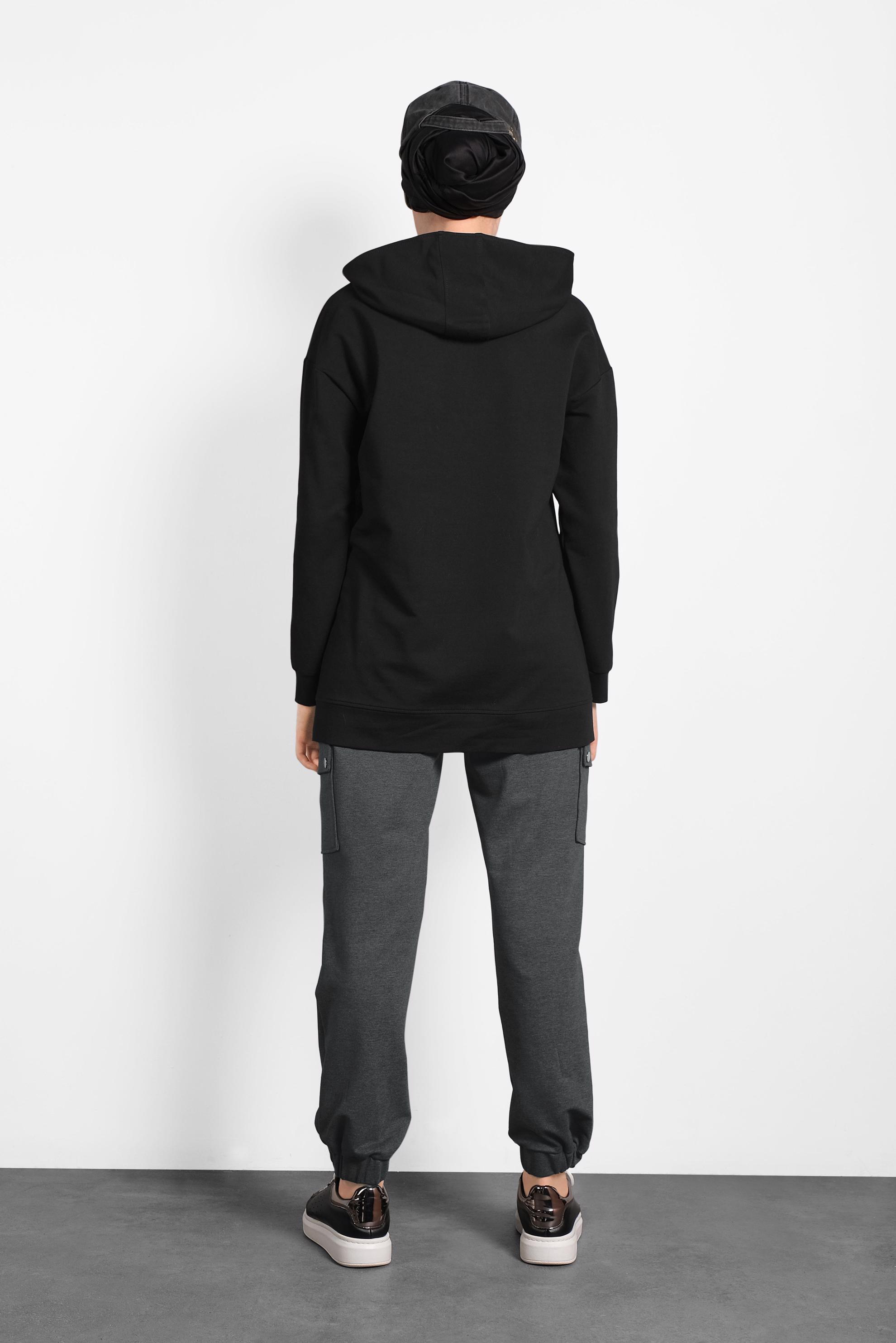 Hijab clothing GREY COTTON DRAWSTRING JOGGERS 70024 