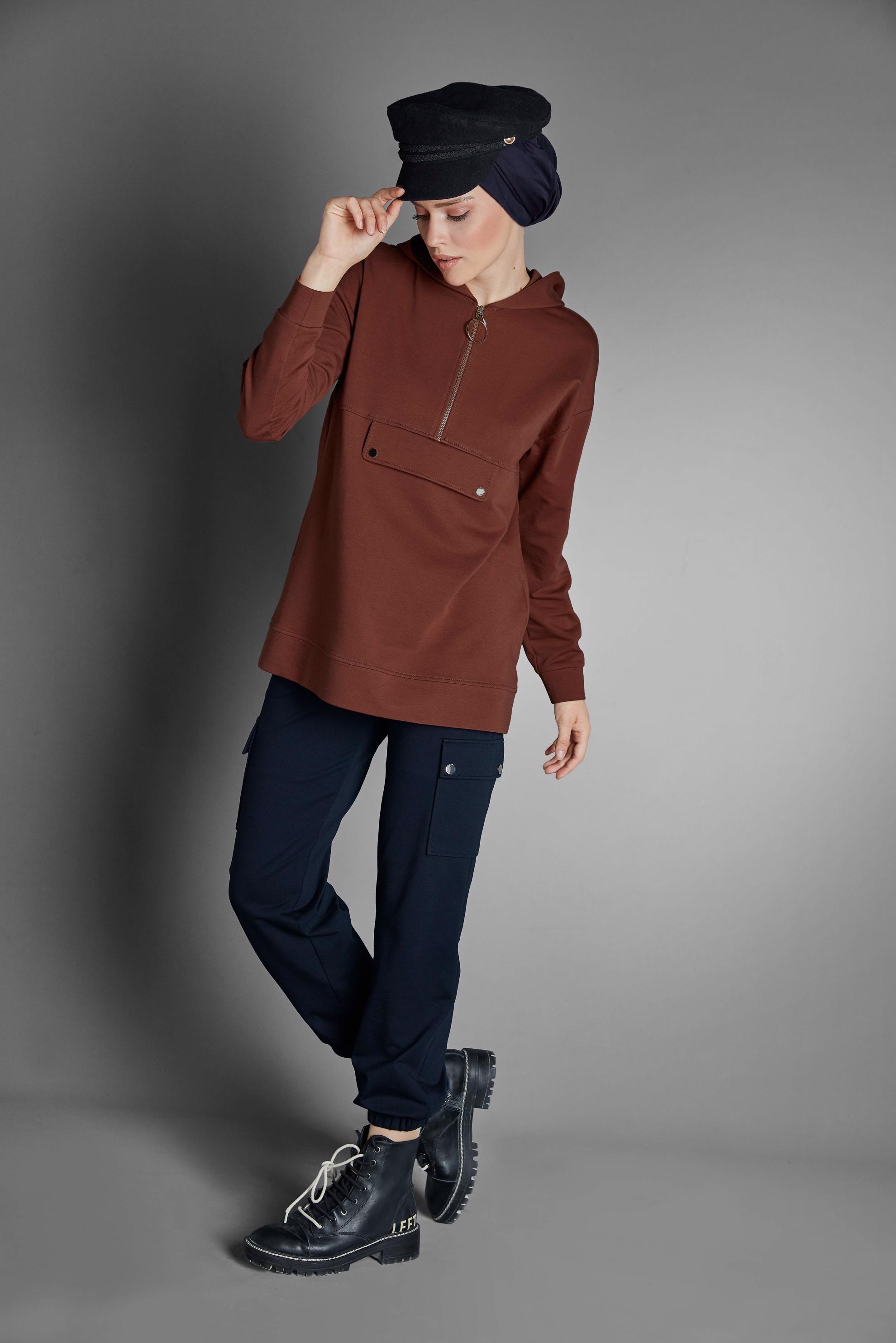 Vêtements hijab BLEU MARINE PANTALON DE JOGGING EN COTON 70024 