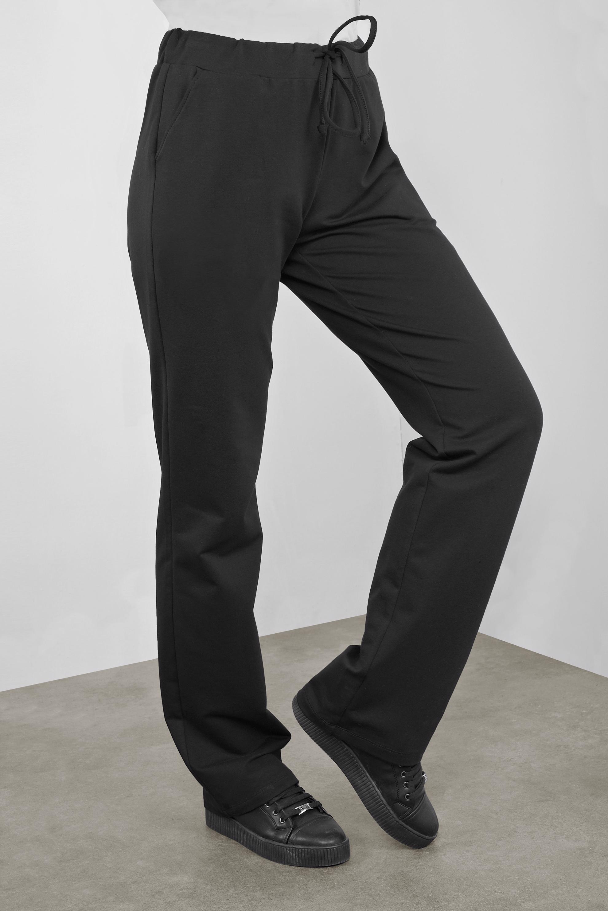 Hijab clothing BLACK ELASTIC-WAIST TRACKSUIT BOTTOM 70141