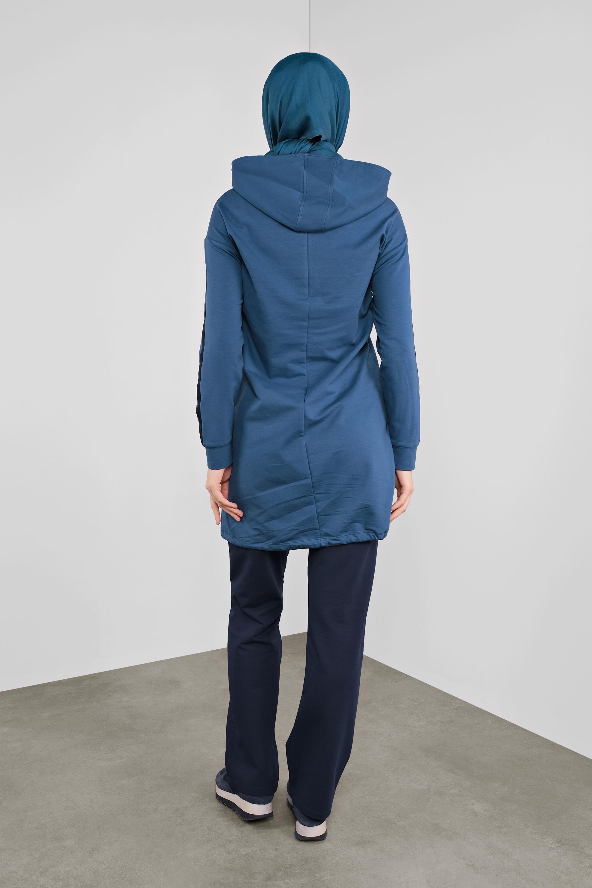 Hijab clothing NAVY BLUE ELASTIC-WAIST TRACKSUIT BOTTOM 70141