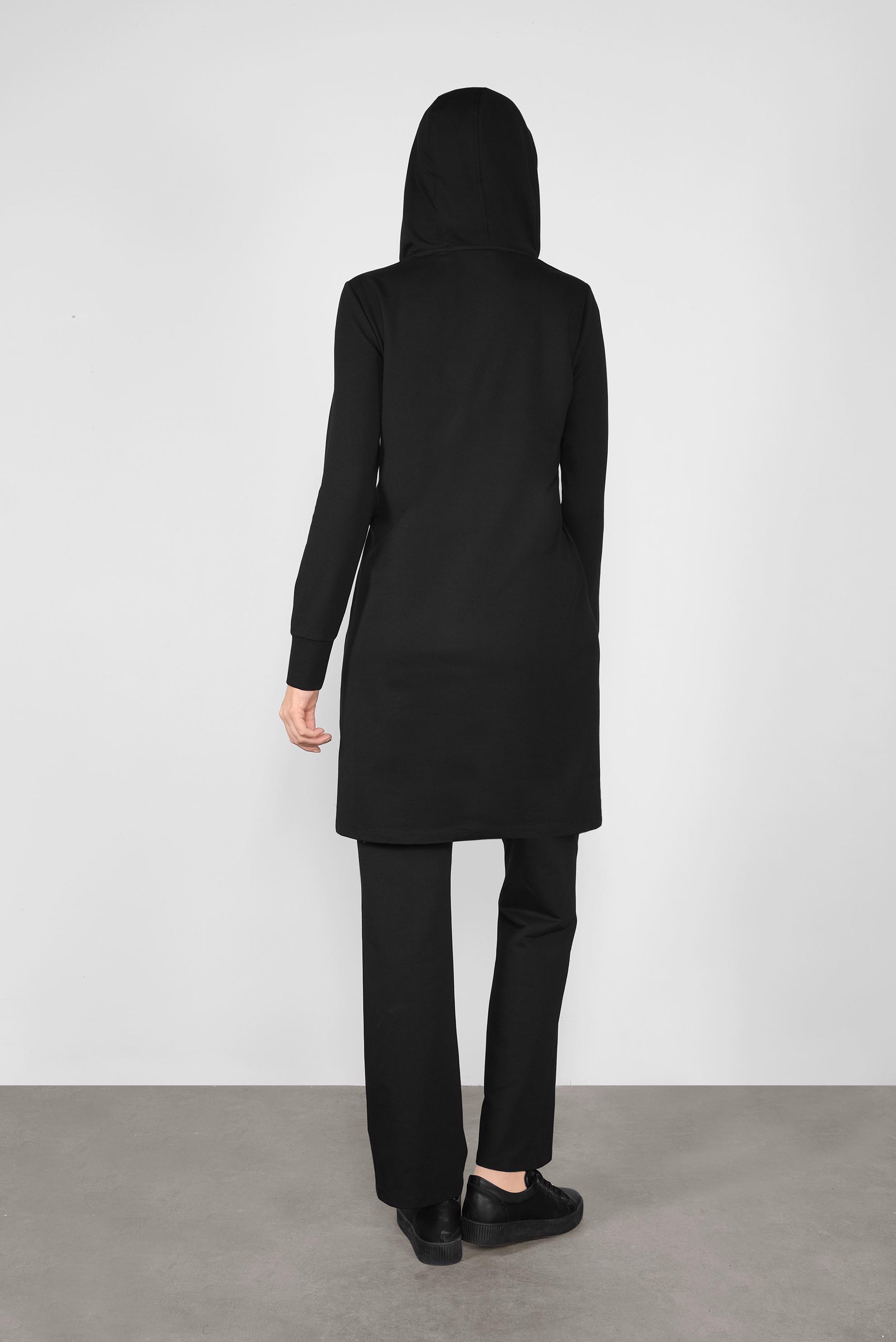 Tesettür giyim SİYAH BELDEN BAĞLAMALI EŞOFMAN ALTI 70144